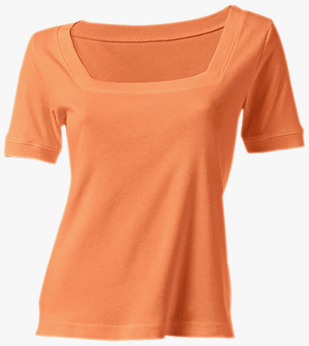 heine T-shirt à encolure carrée - orange