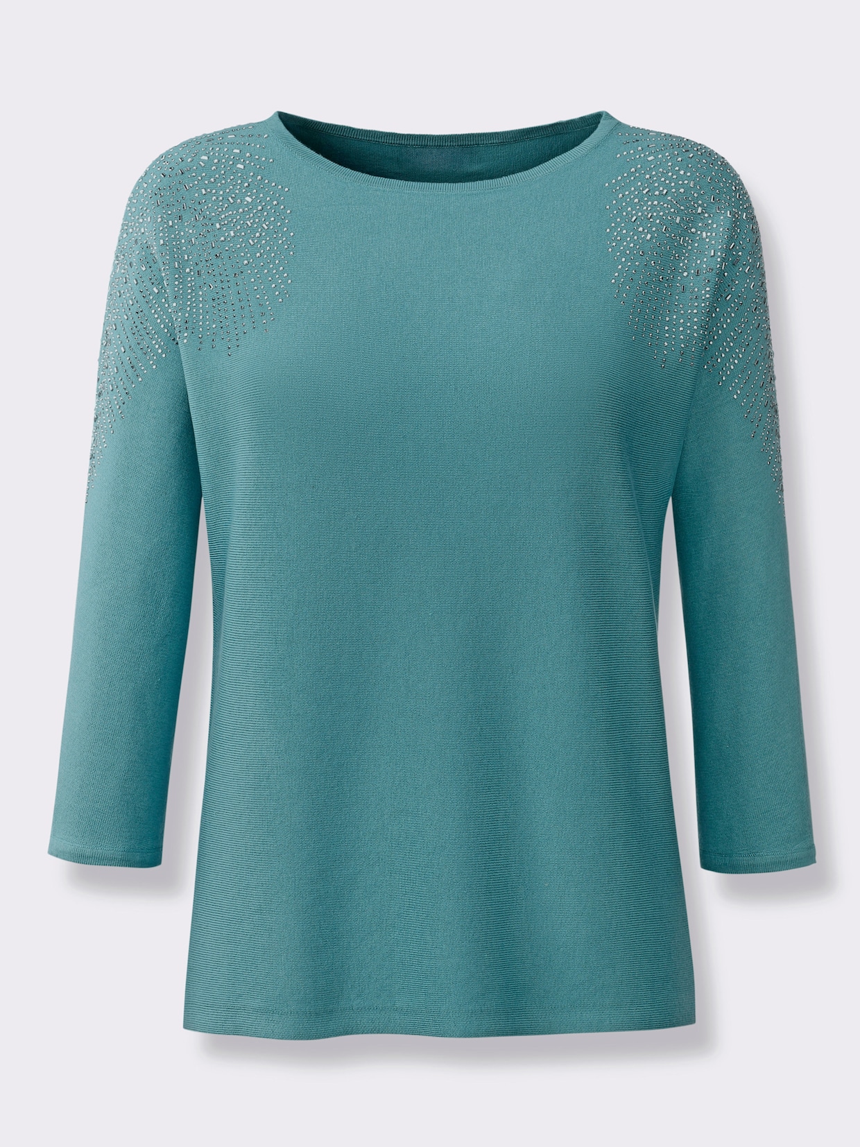 3/4 Arm-Pullover mit Viskose - ozean