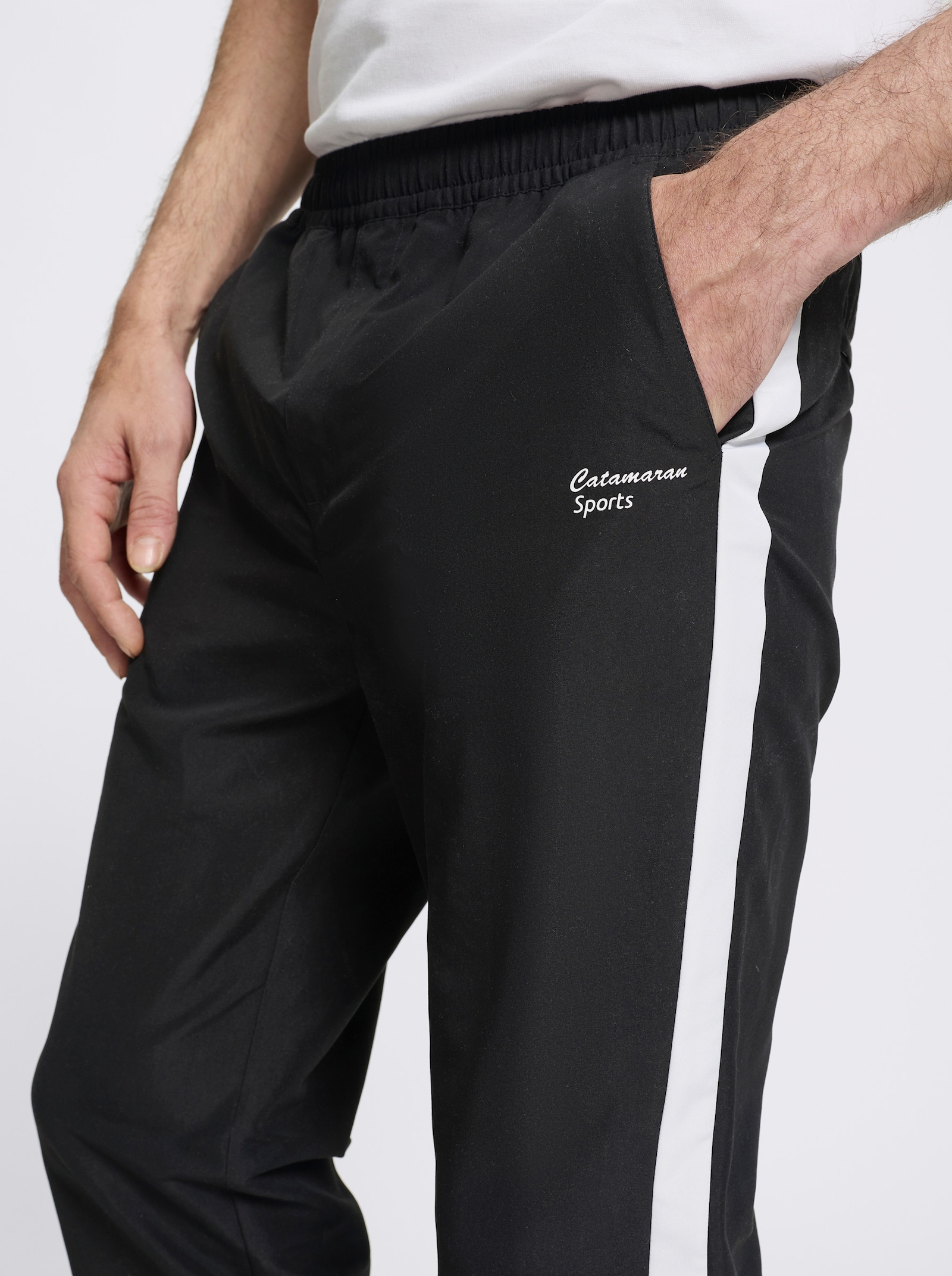 Catamaran Sports Funktionshose in Microfaser-Qualität - schwarz-weiß