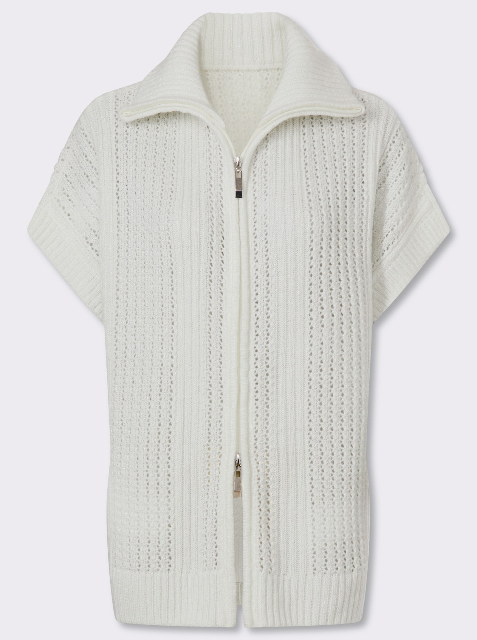 heine Strickjacke mit Fledermausärmel, kurz - ecru