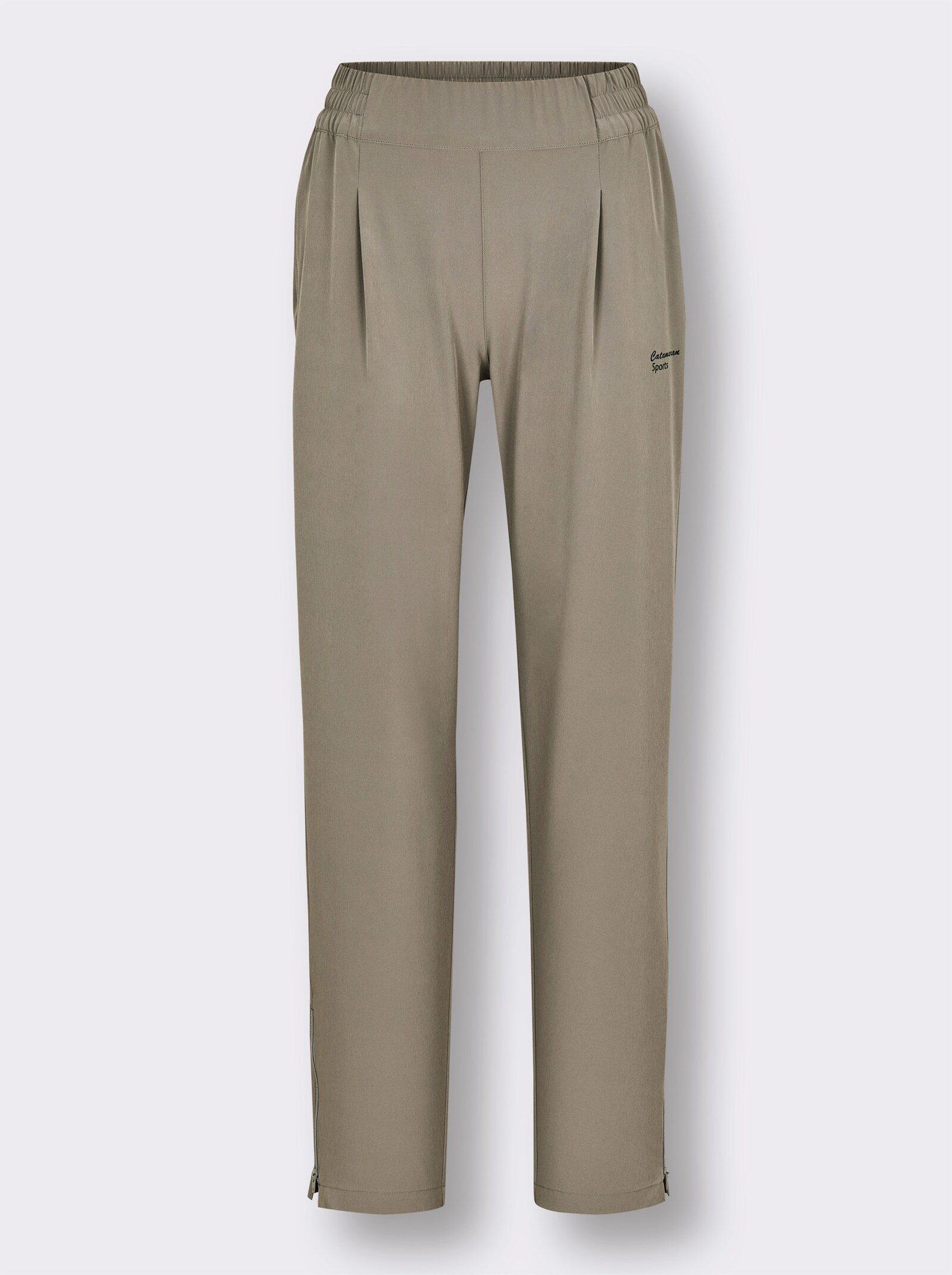 Catamaran Sports Funktionshose mit Reißverschluss am Beinabschluss - schlamm