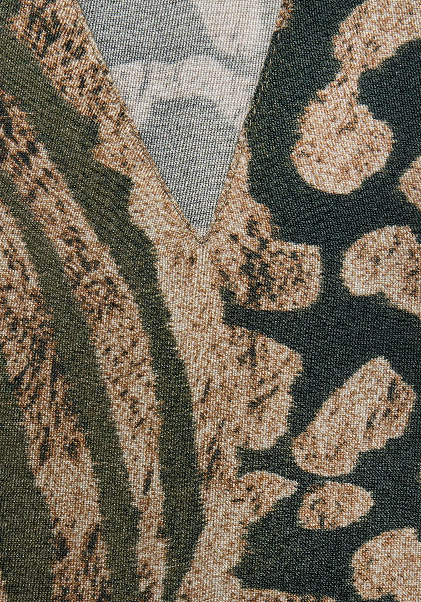 LASCANA Zomerjurk - taupe/groen bedrukt