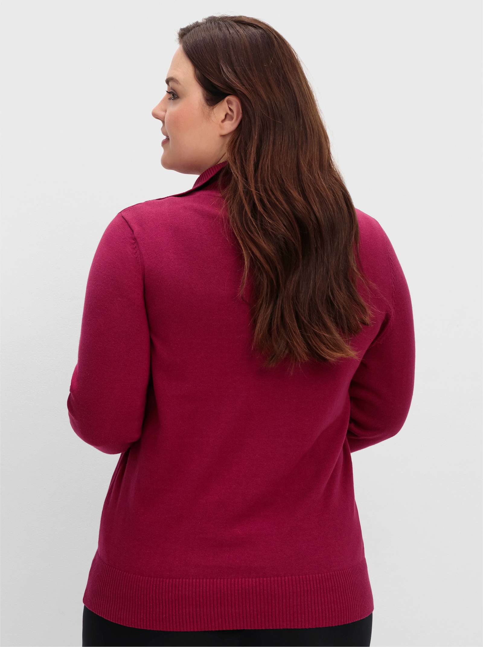 Troyer aus reiner Baumwolle - weinrot