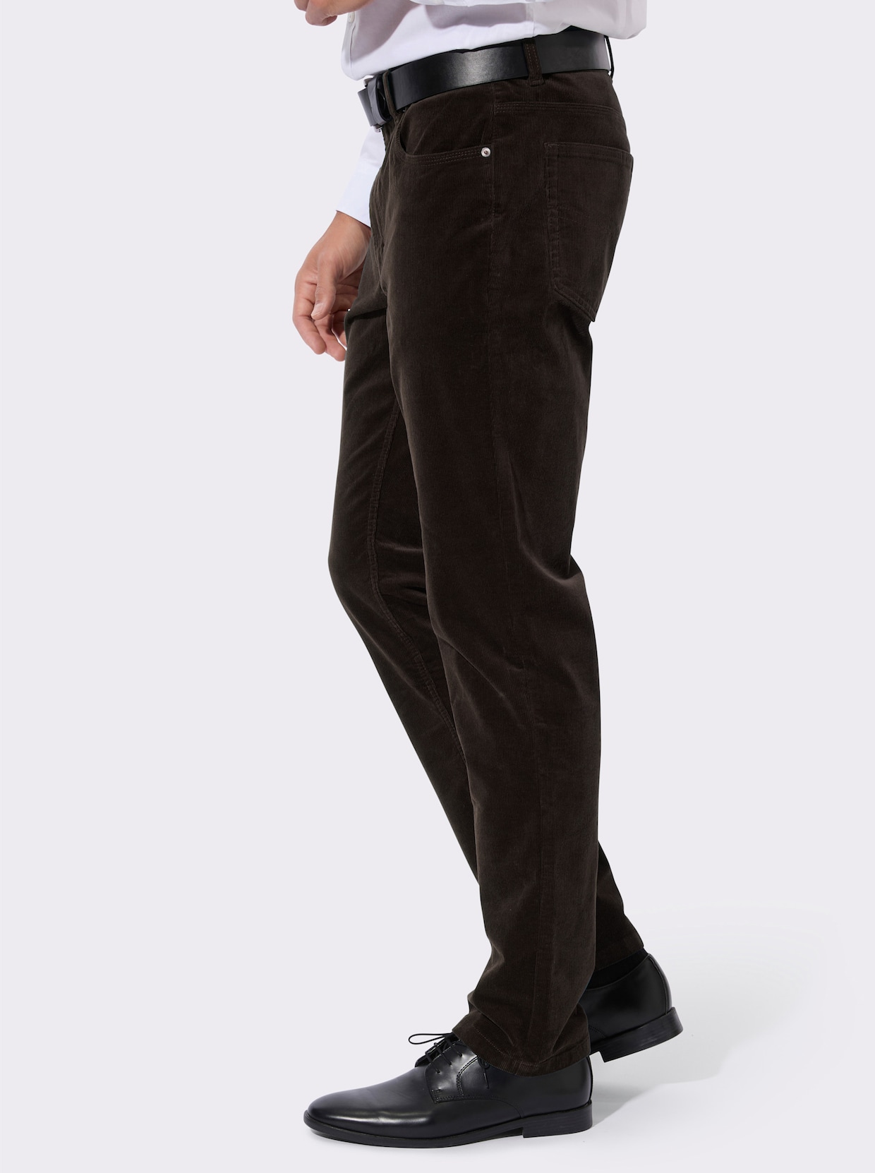 Cordhose aus Baumwoll-Stretch - schoko