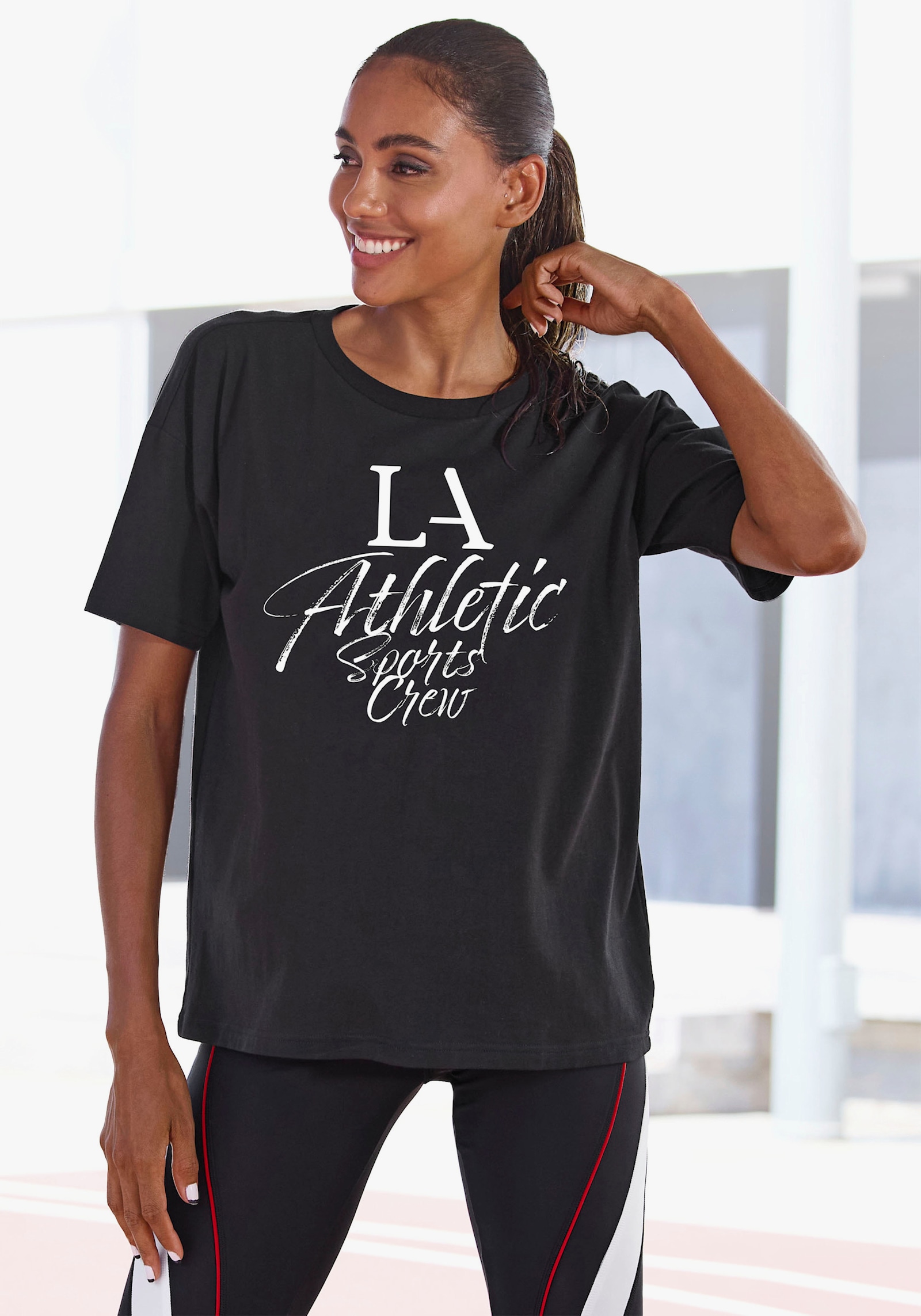 LASCANA ACTIVE T-Shirt - schwarz