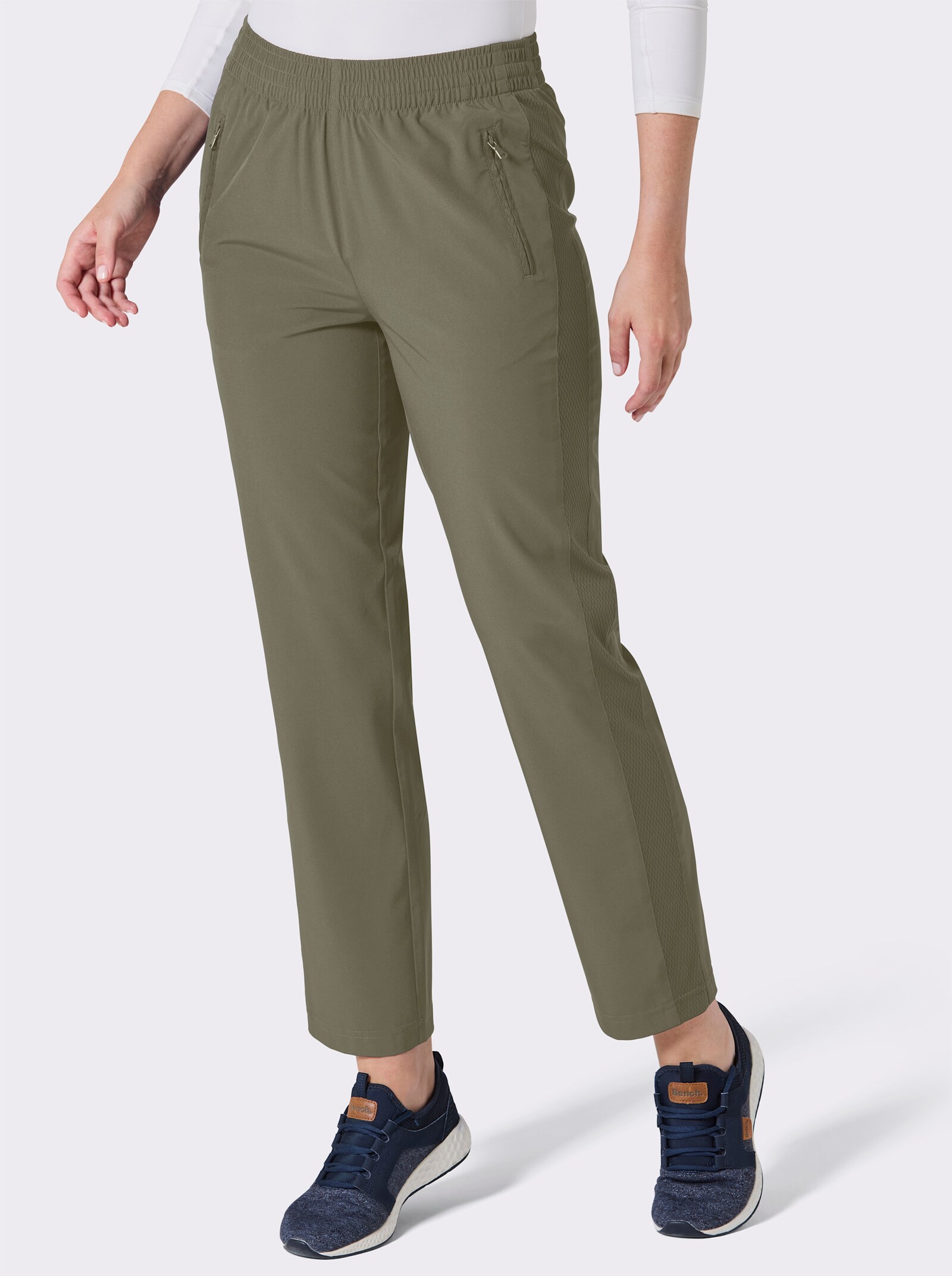 Catamaran Sports Funktionshose mit Mesh-Besatz - khaki