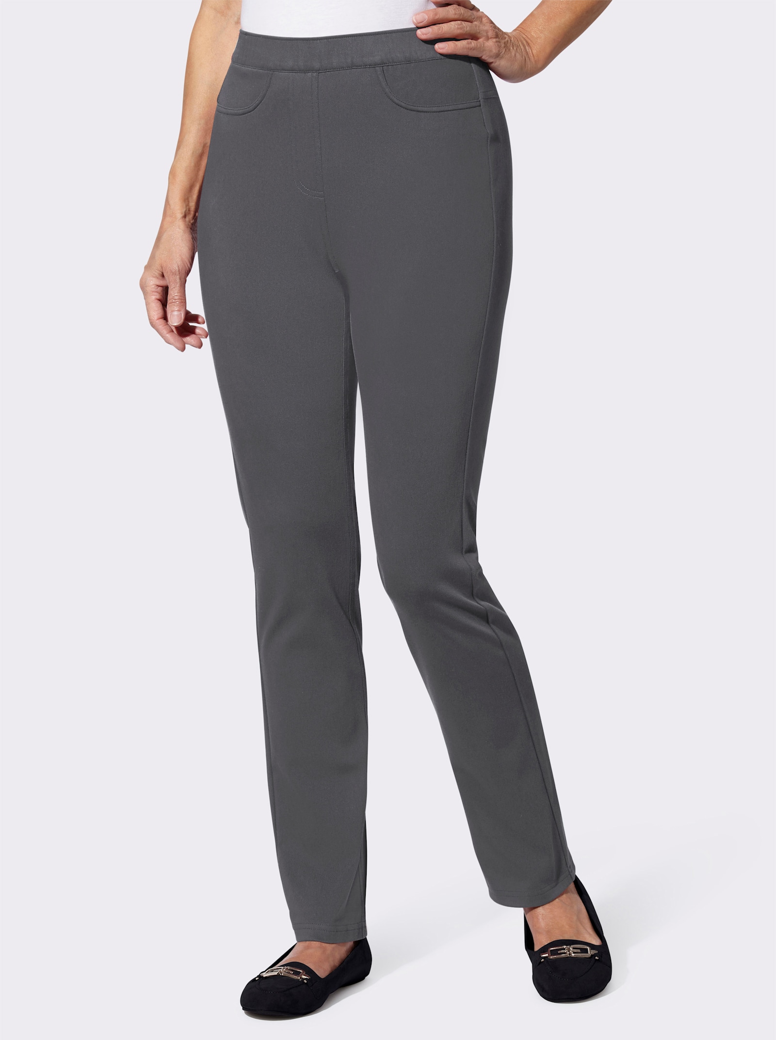 Comfortbroek met comfortband - antraciet