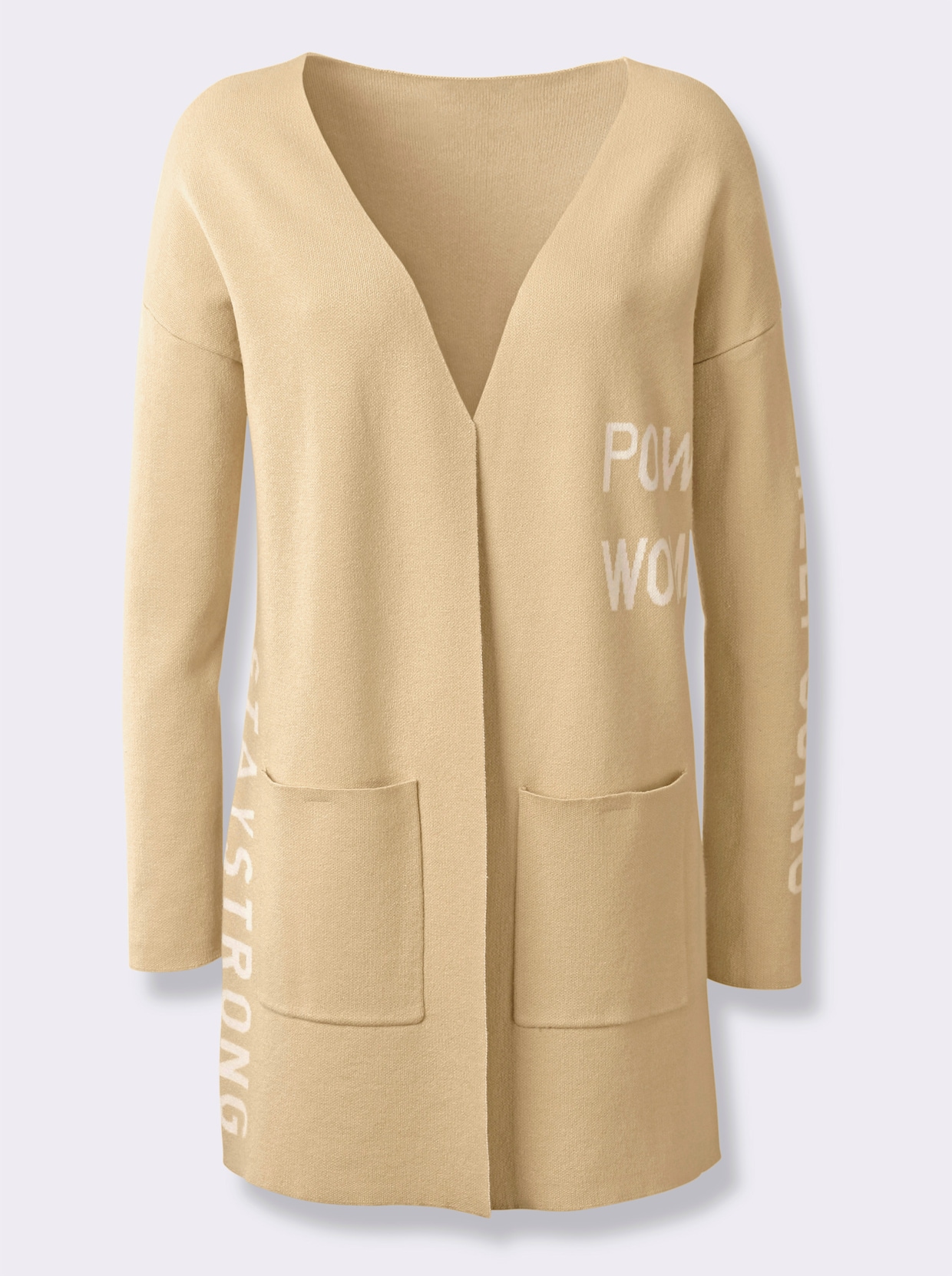heine Veste en tricot jacquard - sable-écru à motifs