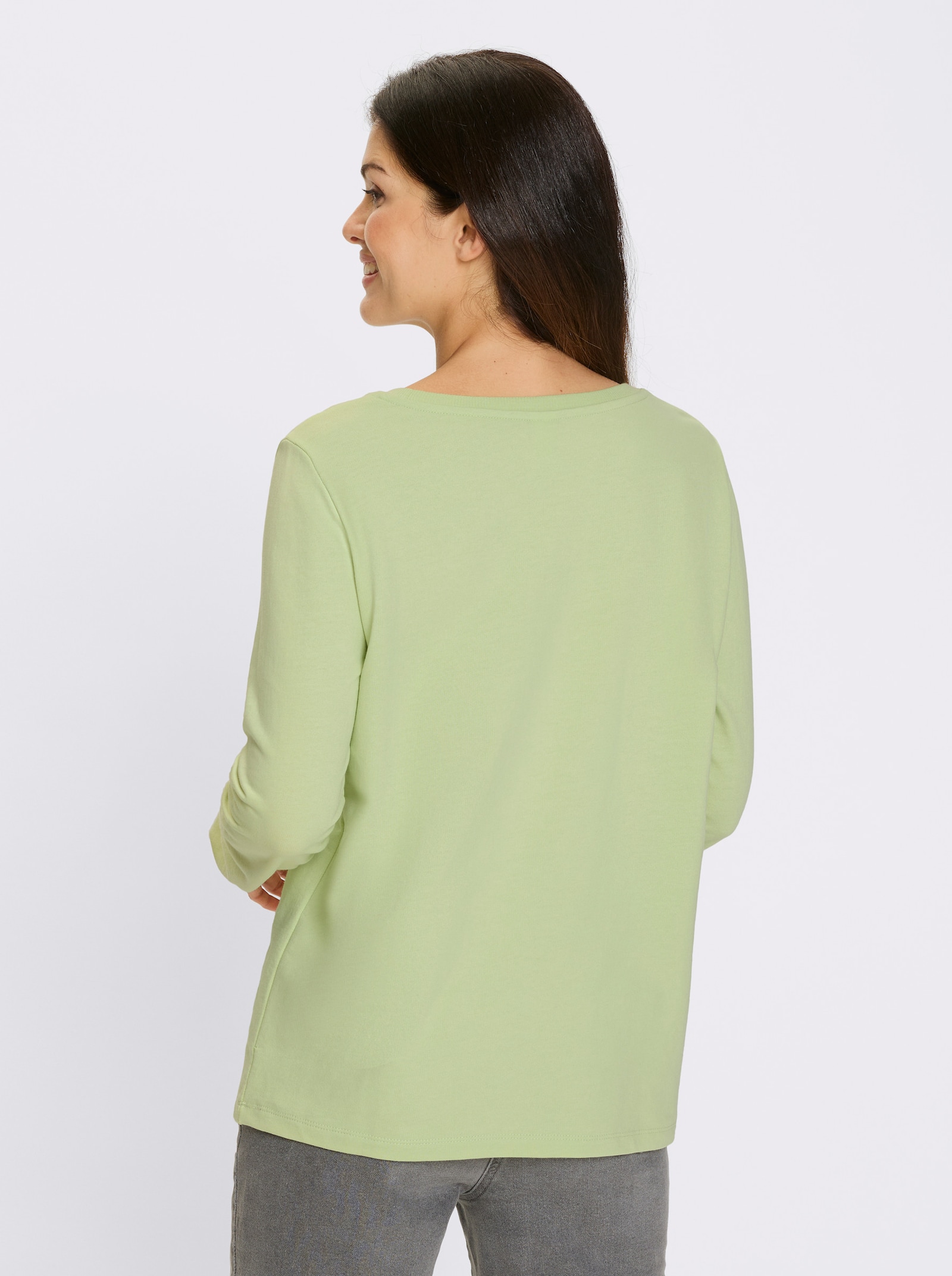 Sweatshirt mit Mandala-Druck - pistazie-sesam