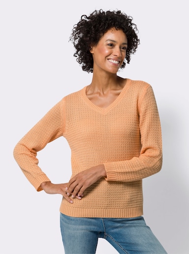 Langarm-Pullover - apricot