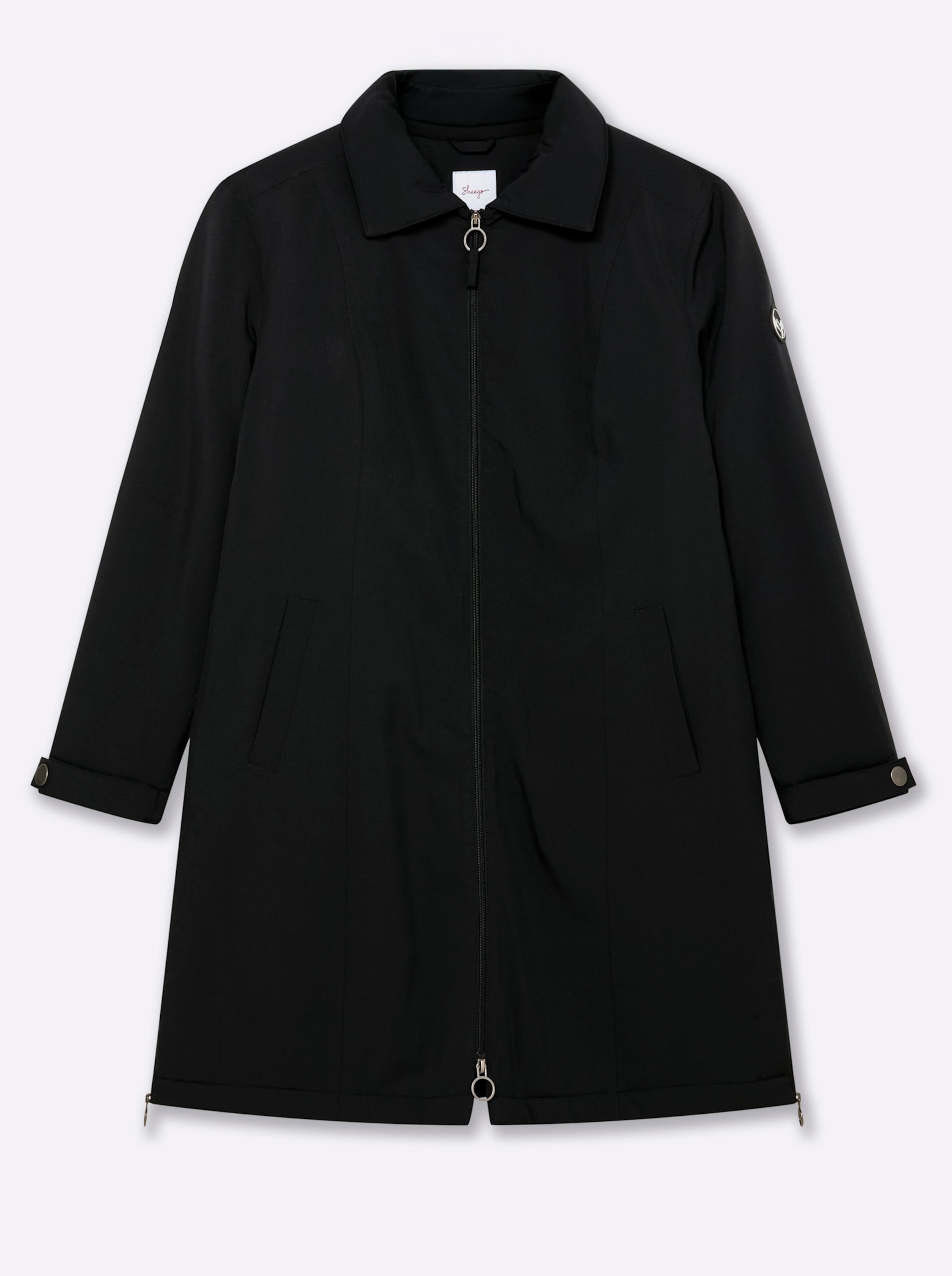 Sheego Damen Schwarz Winterjacke - Bild 3