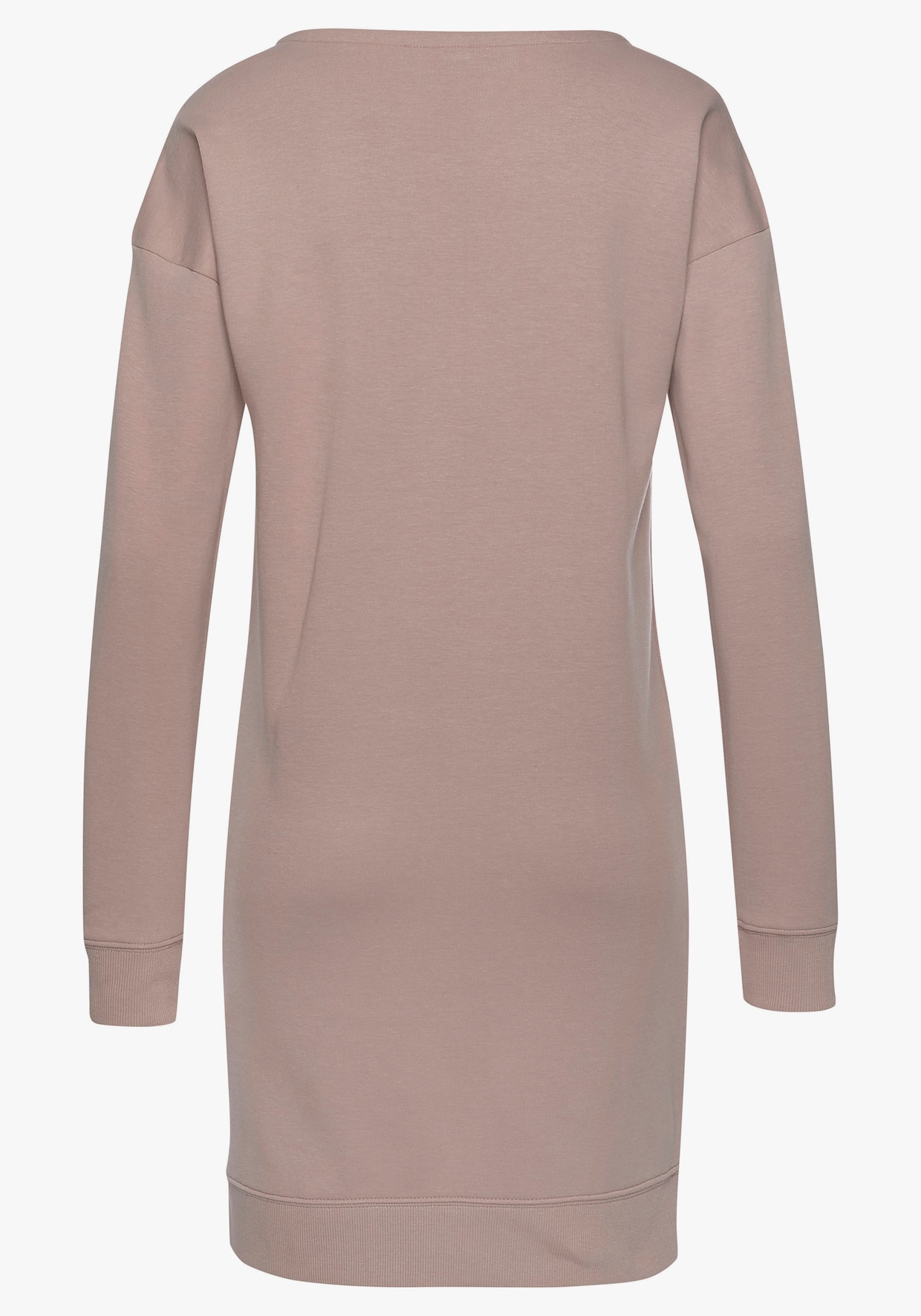 Sweatkleid - beige-weiß