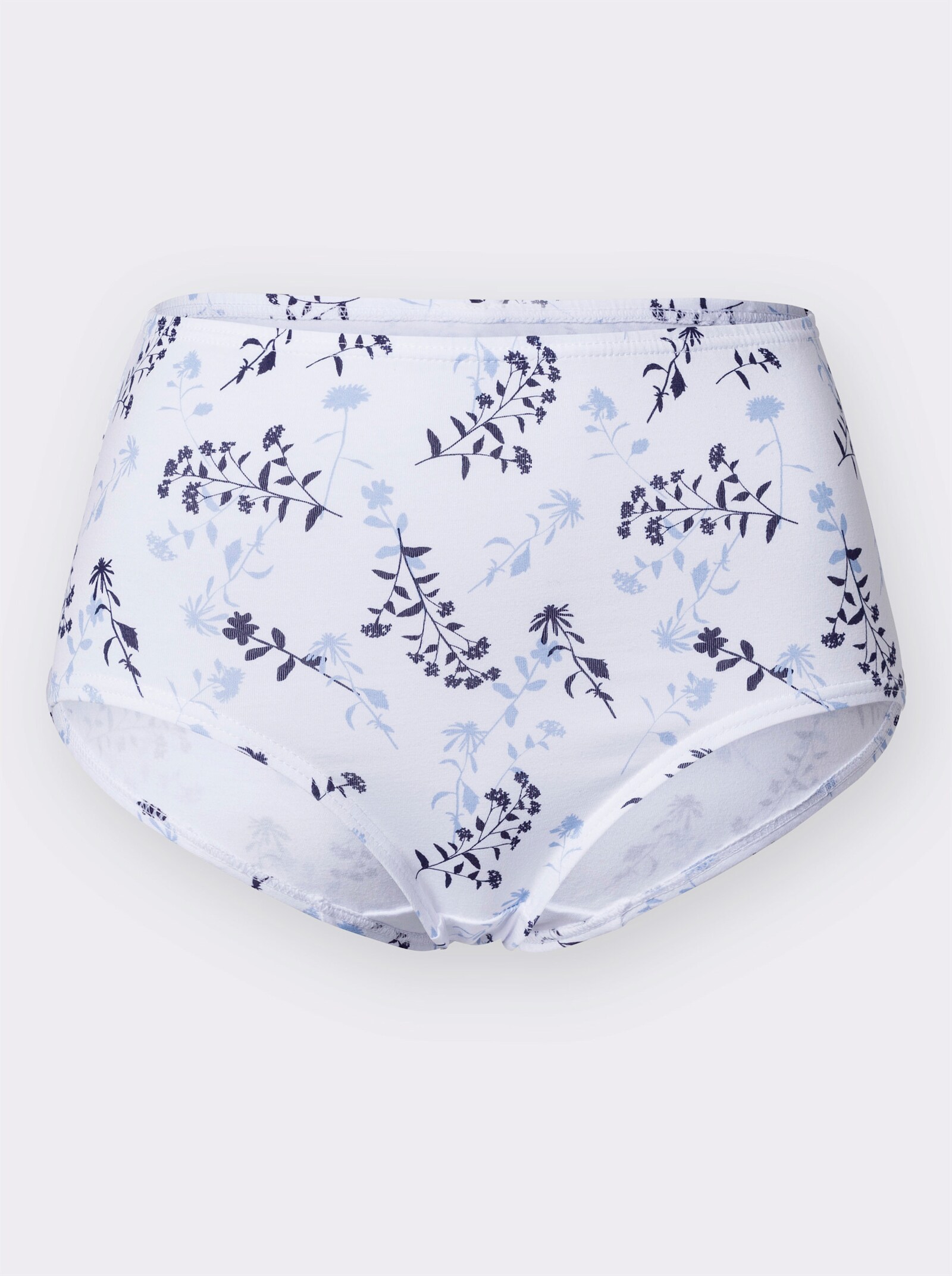 Tailleslip in stretchkwaliteit - wit + marine + ijsblauw