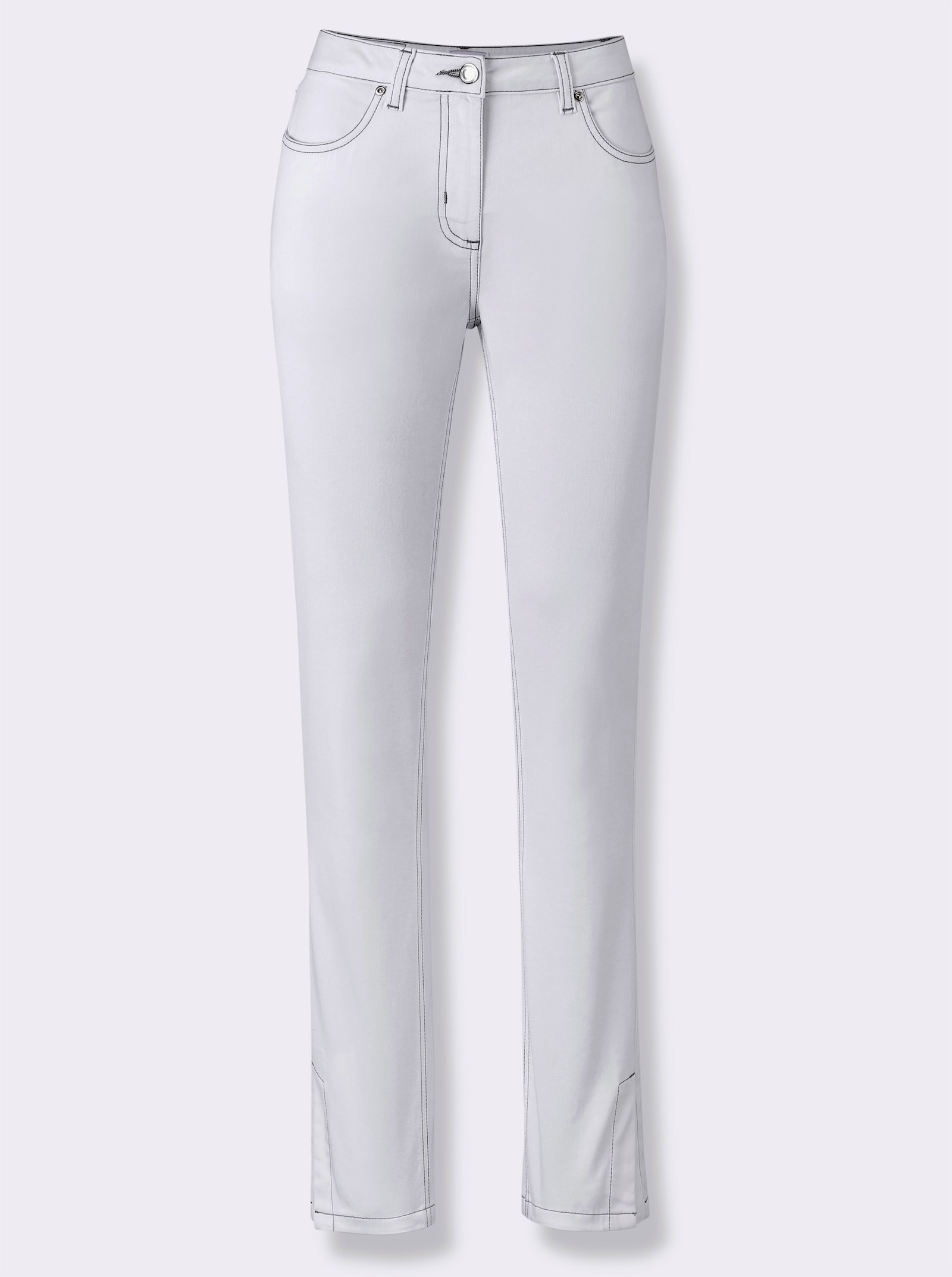Jeans met voetsplitten - wit