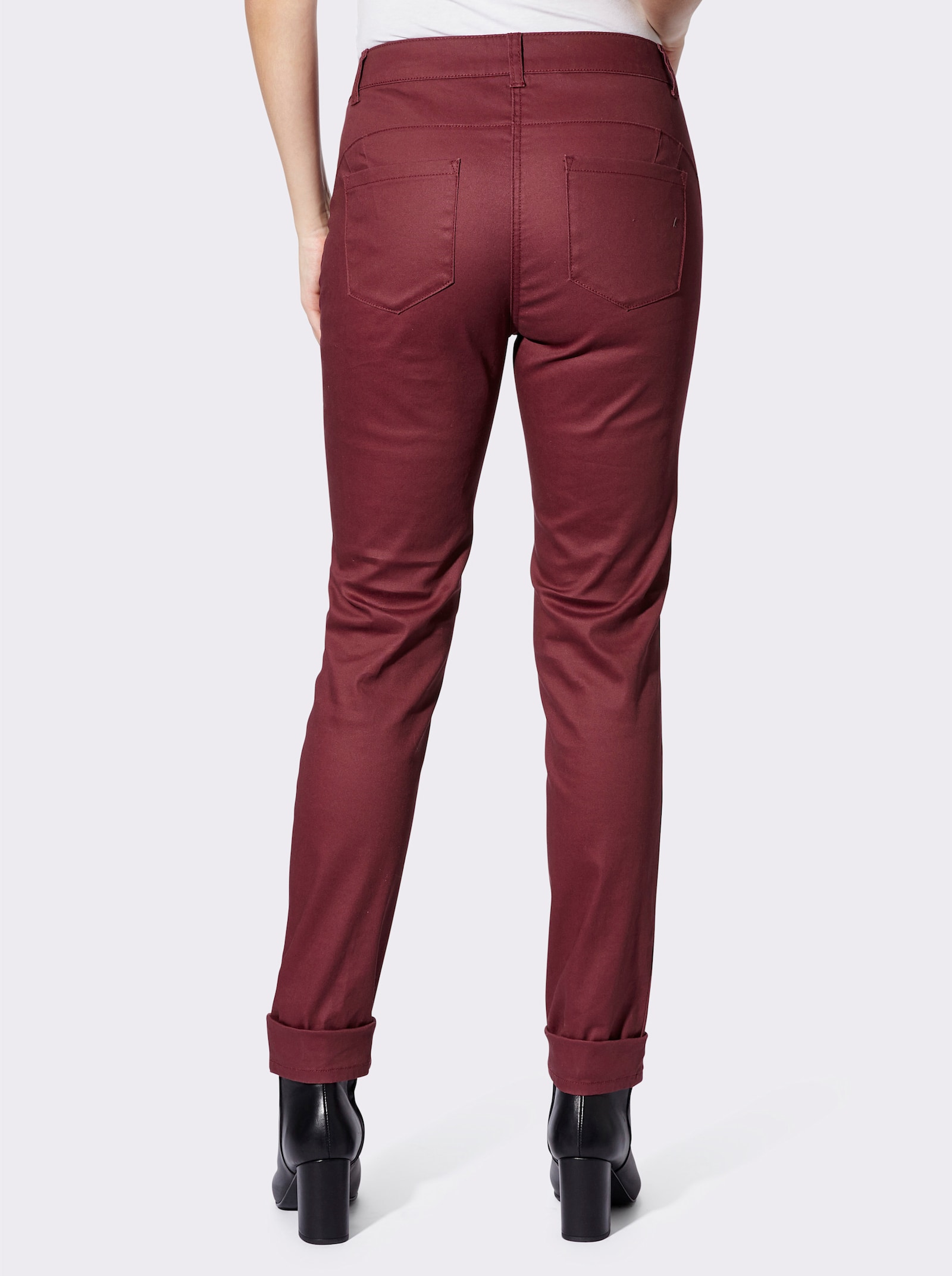 heine Jeans met coating - bordeaux