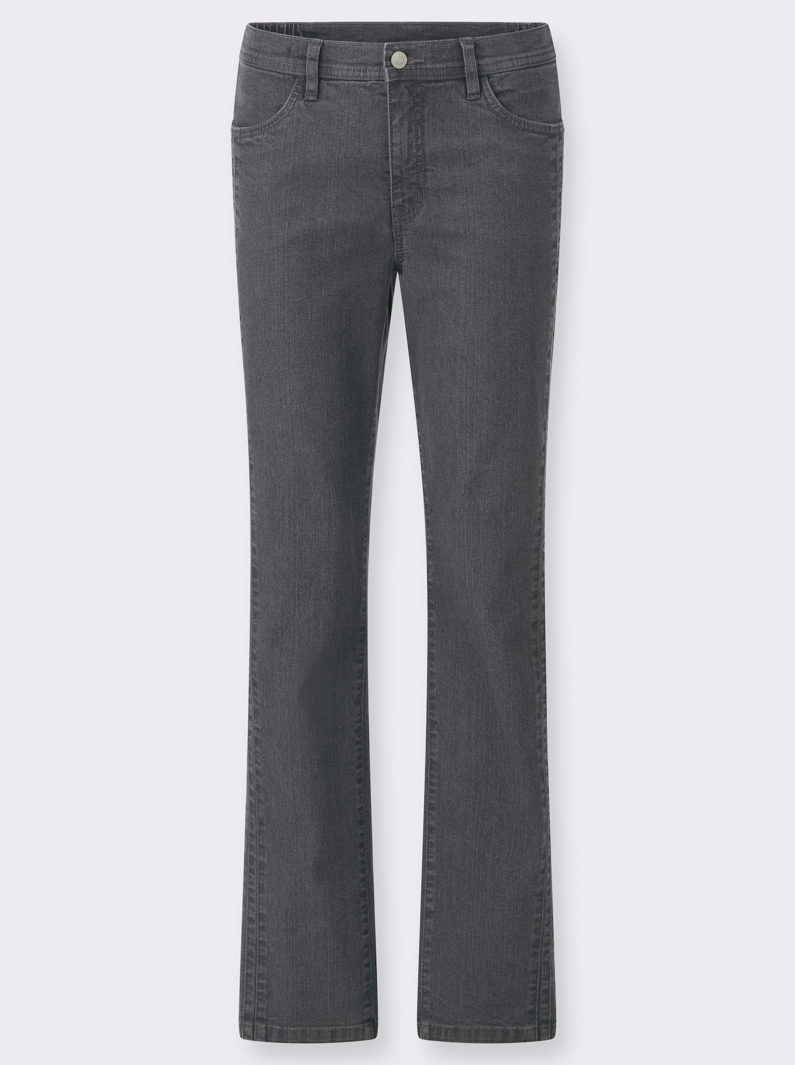 Jeans mit seitlichem Einsatz - grey-denim