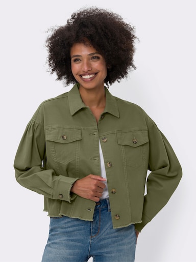 heine Blazer mit langen Puff-Ärmeln - khaki