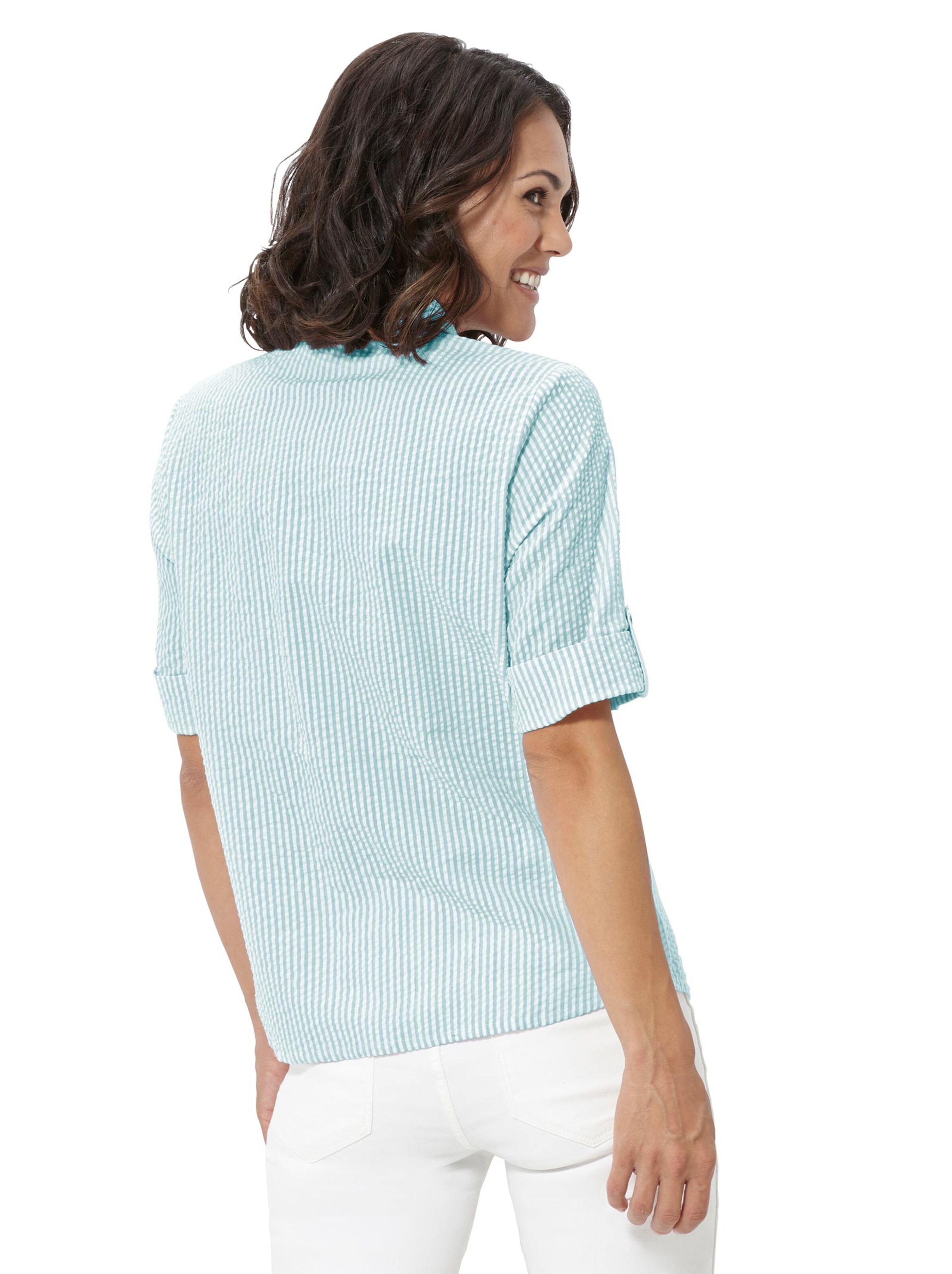 Collection L Bluse - mint-gestreift