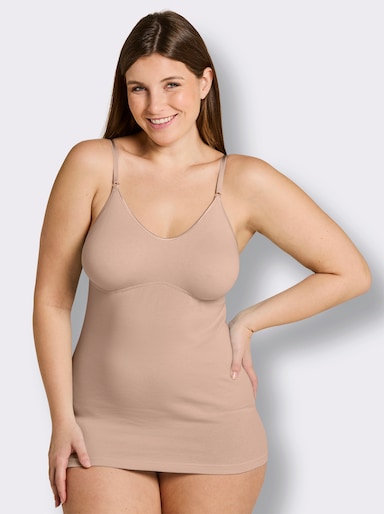 wäschepur BH-Hemd mit doppelt gemoldeten Cups - camel