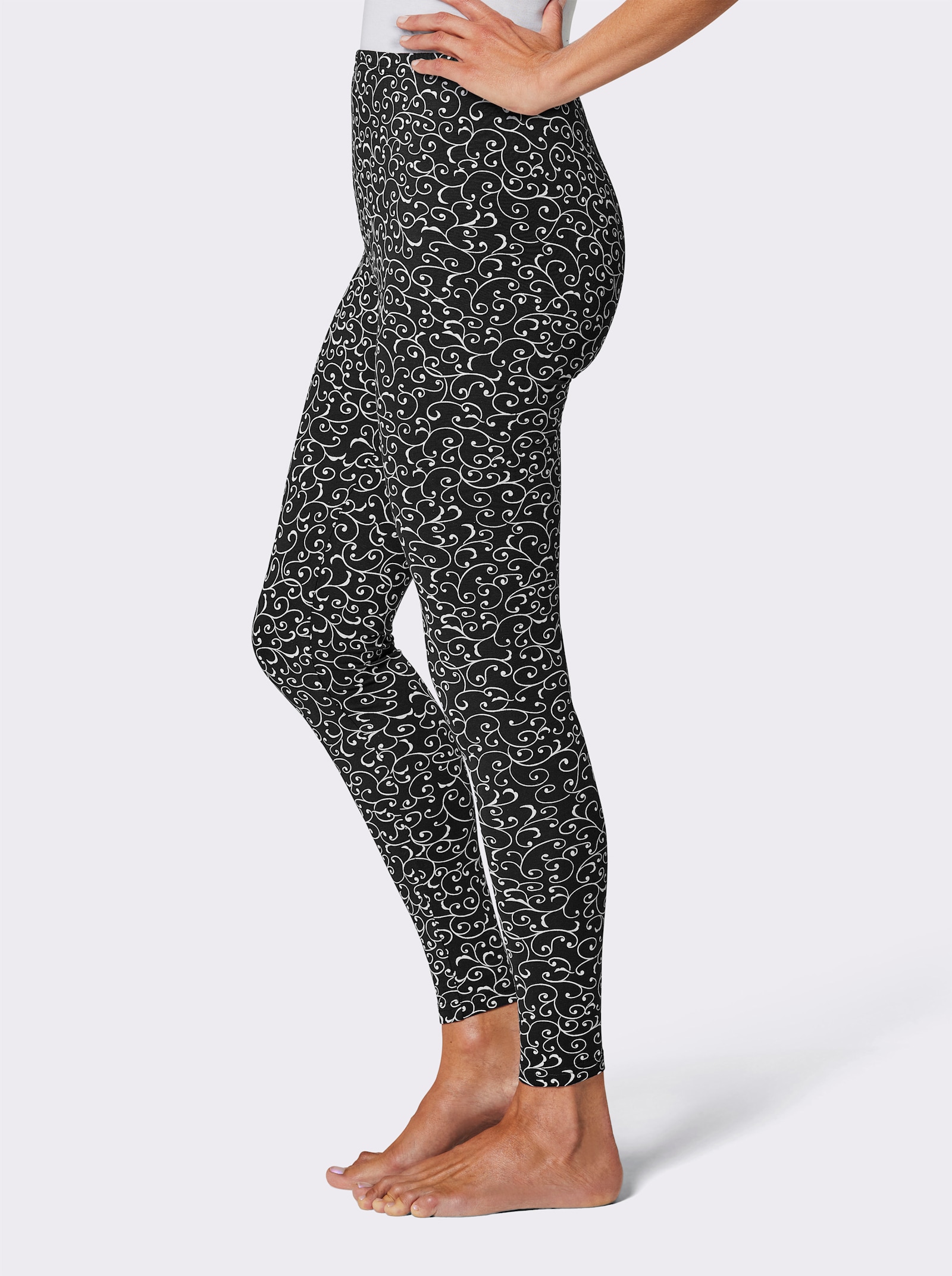 Leggings mit Dehnbund - schwarz