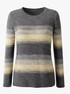 Pullover - grau-gelb