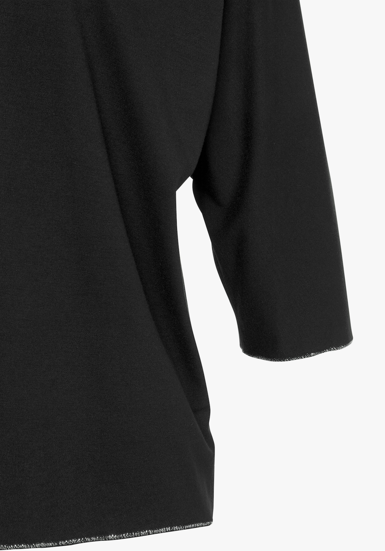 LASCANA Shirt met ronde hals - zwart
