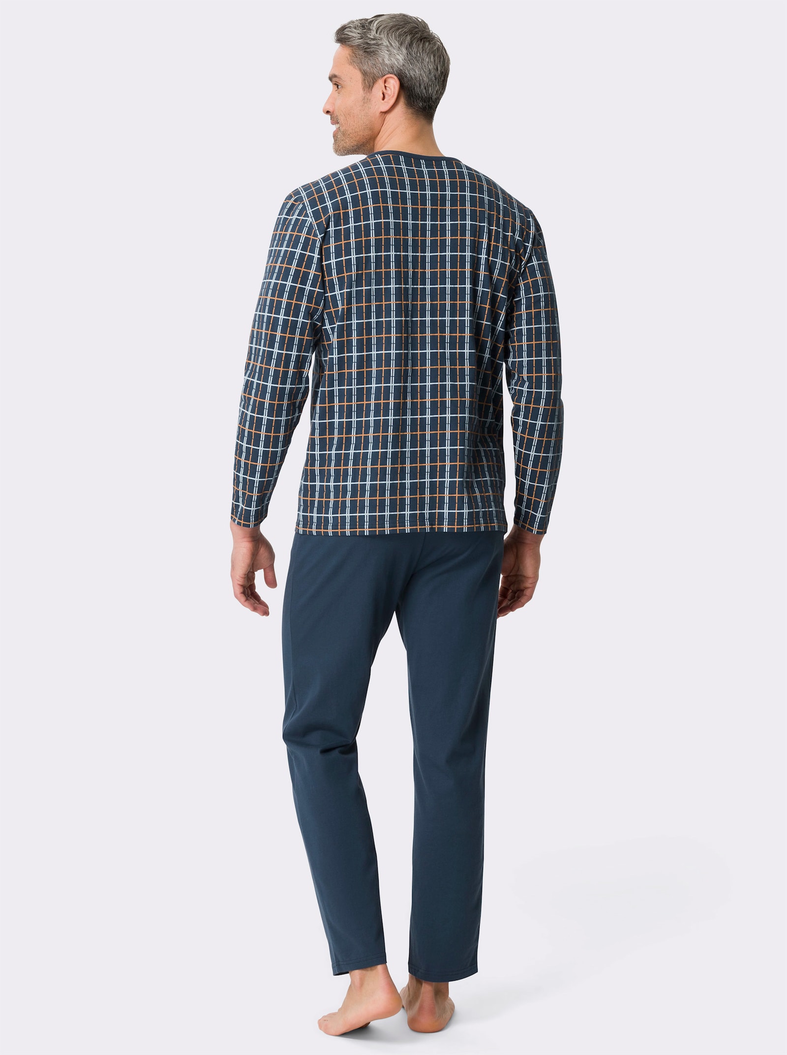 Pyjama - marine geruit