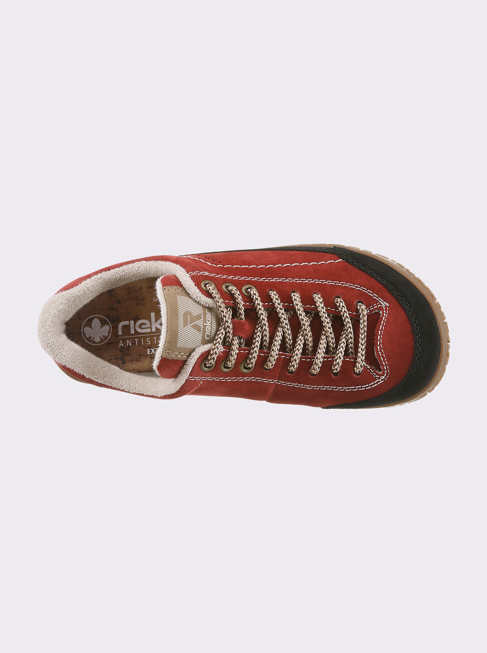 Rieker Sneaker aus Veloursleder - rot