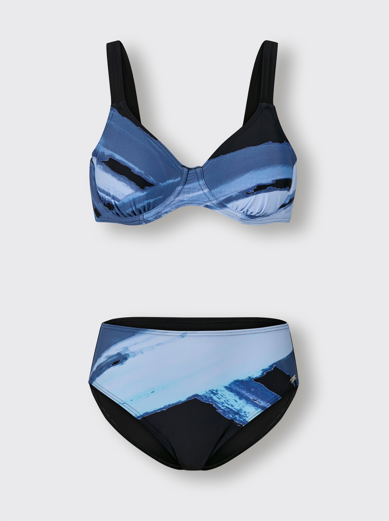 feel good Bikini - schwarz-jeansblau