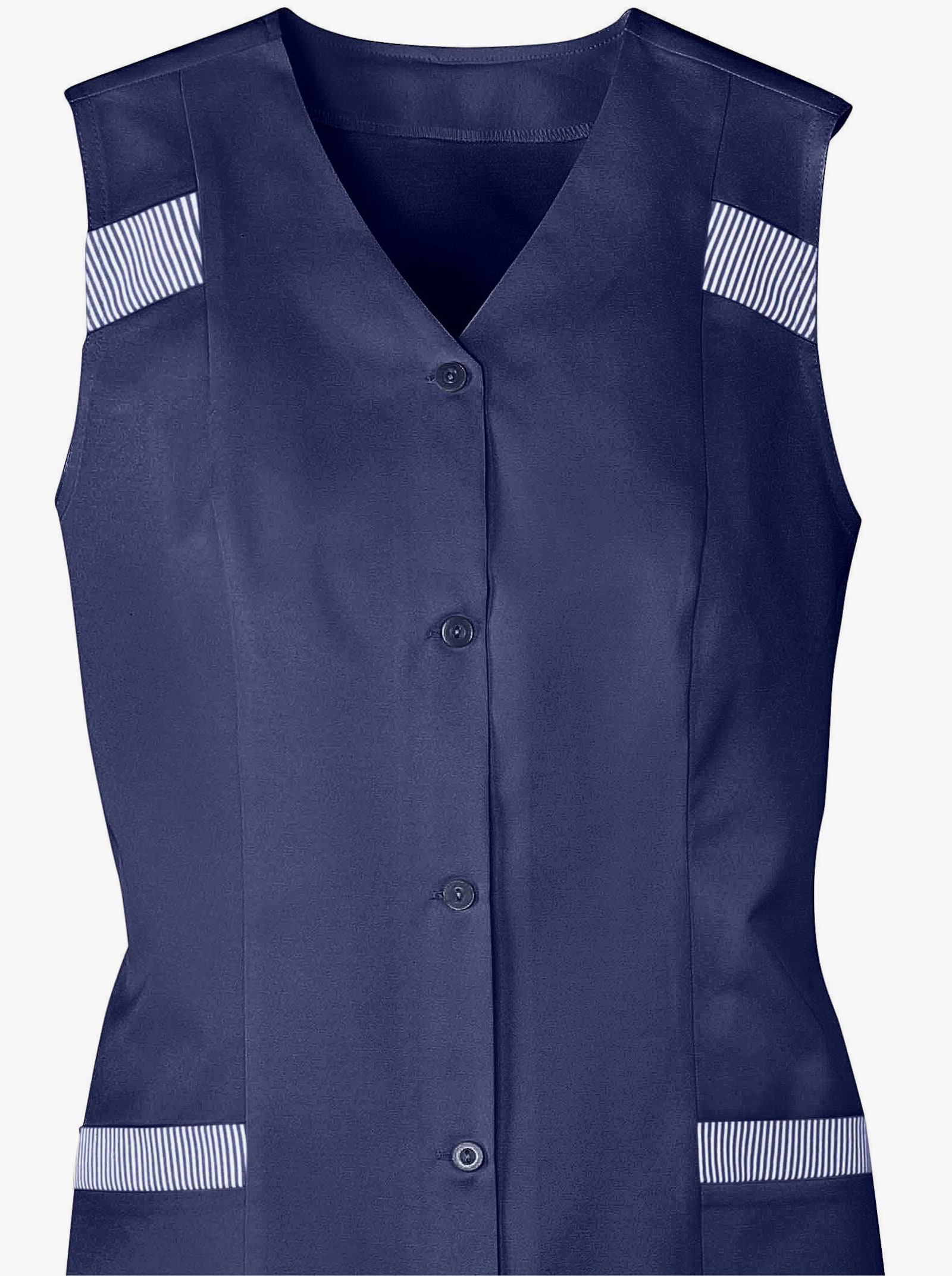 Kasack mit aufgesetzten Taschen - marine