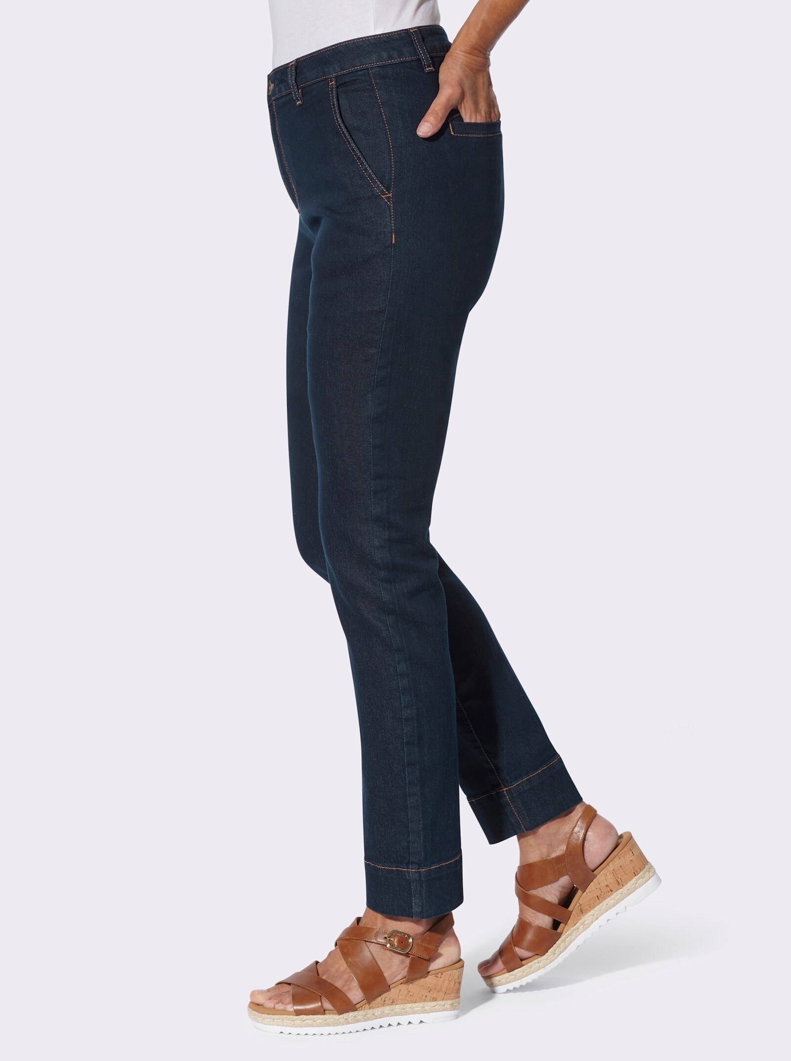 Chinohose in Denim-Qualität - dark blue