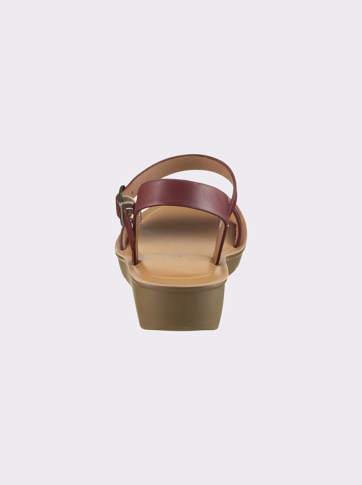 Sandalette mit seitlichem Gummizug - bordeaux