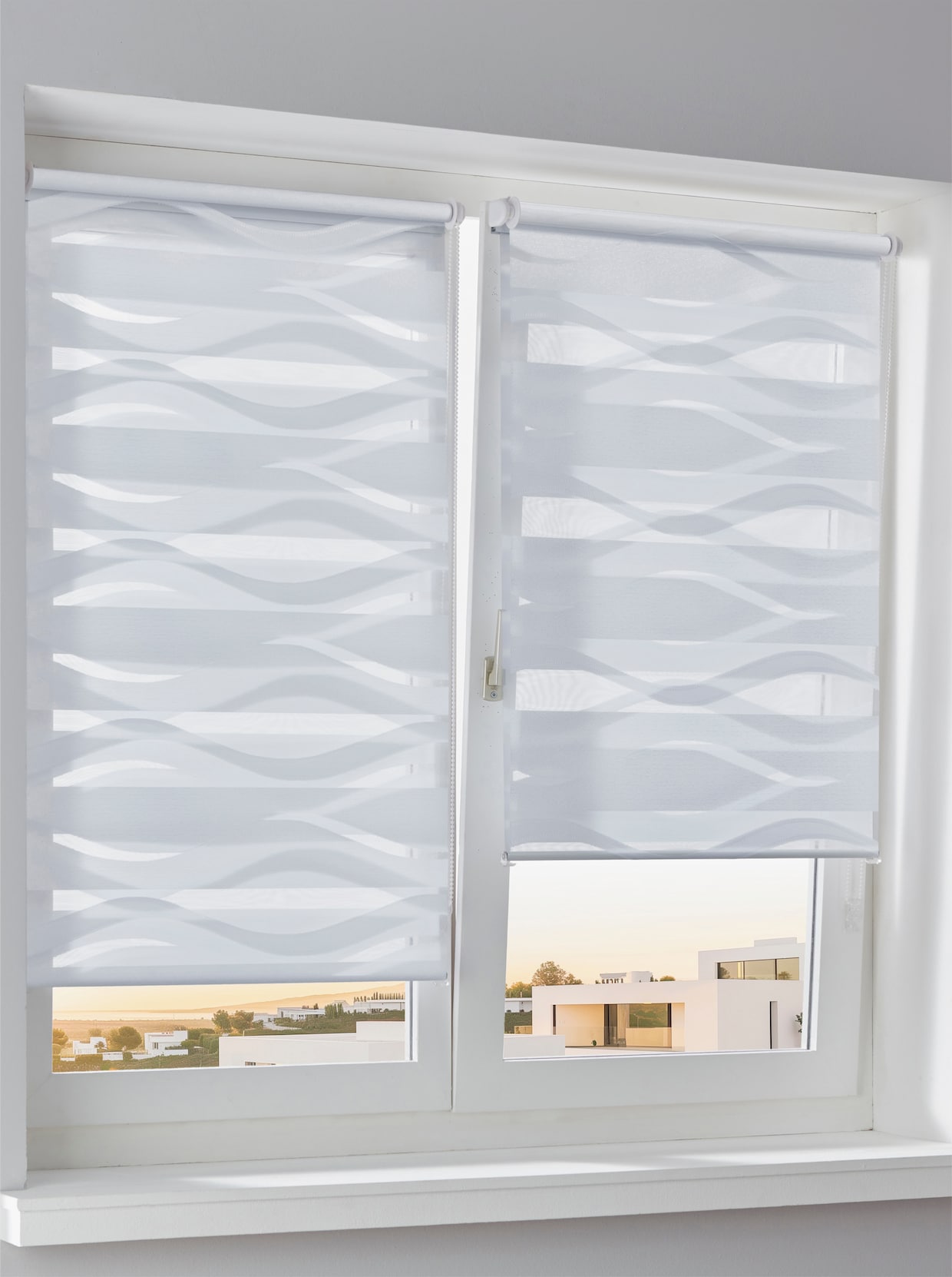 heine home Dubbel rolgordijn - wit
