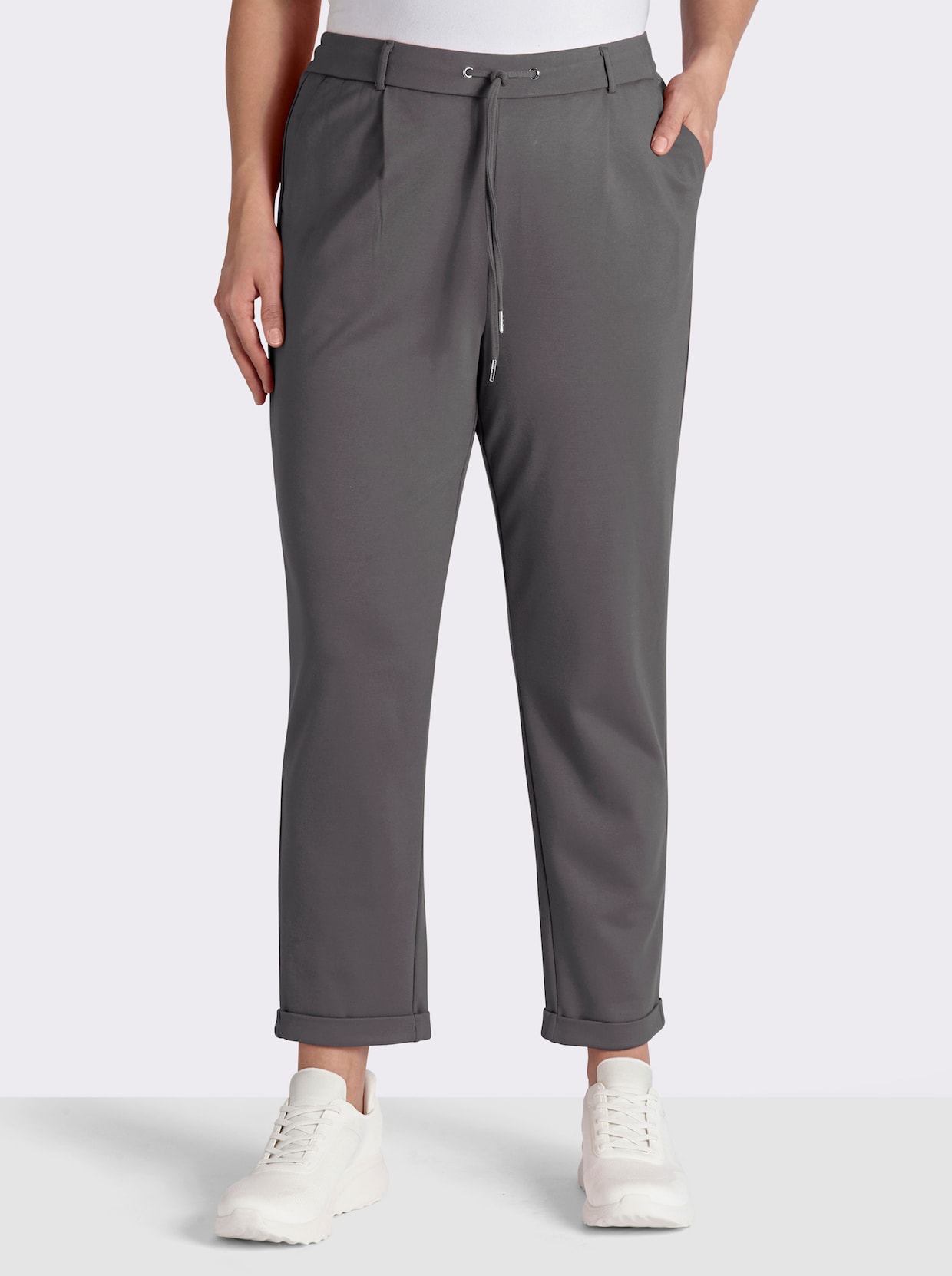 Jogg Pants in Interlock-Qualität - anthrazit