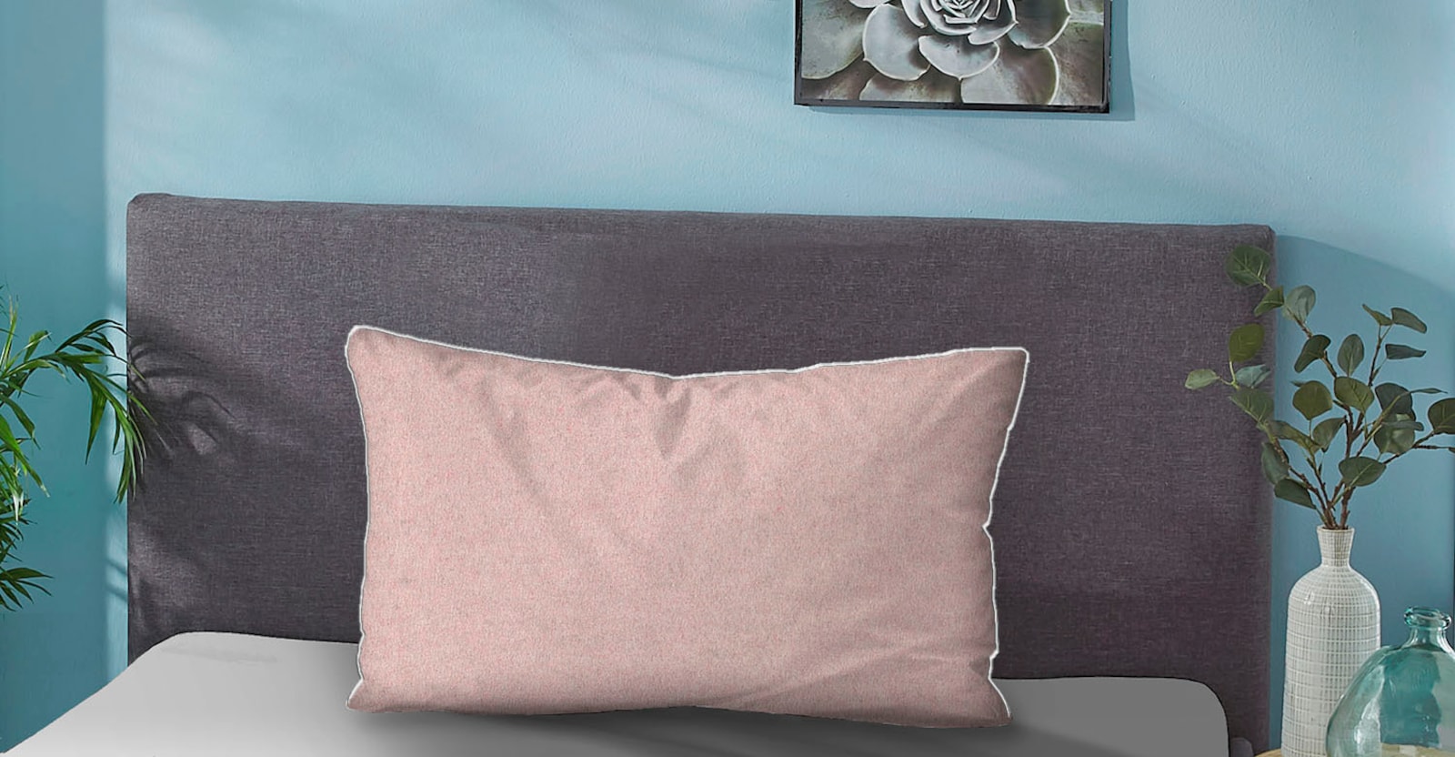 Biberna Bettwäsche - rosé-grau