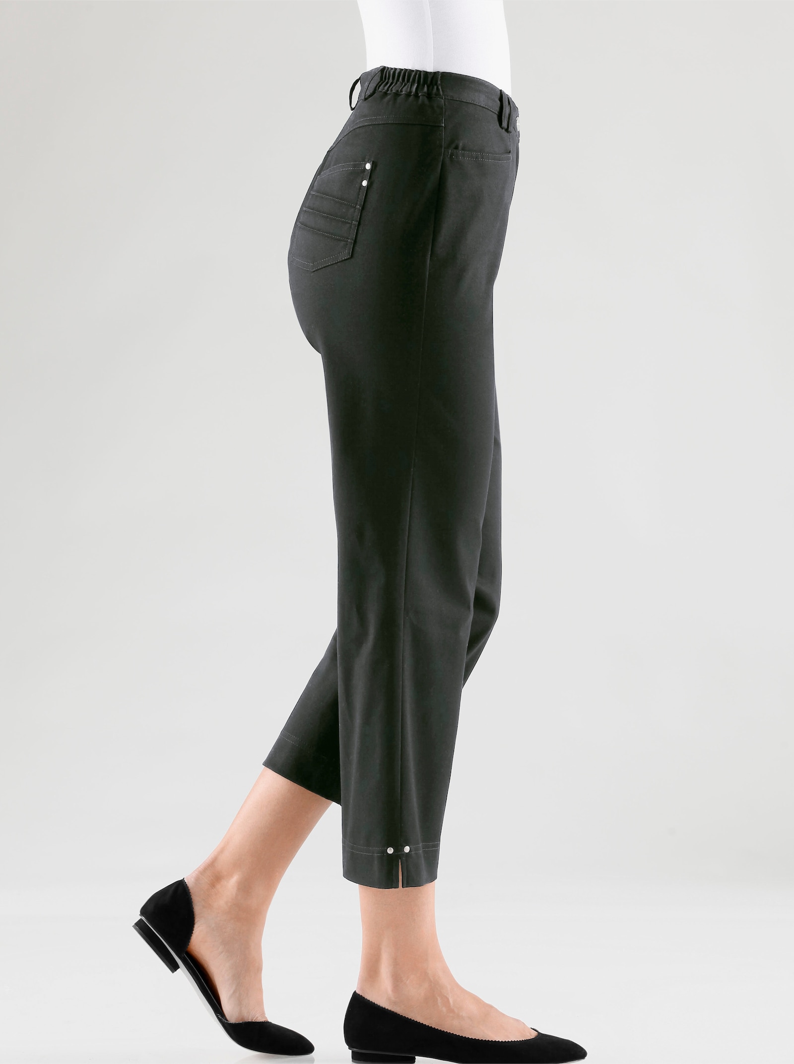 Cosma 7/8-Hose schmutzabweisend und knitterarm - schwarz