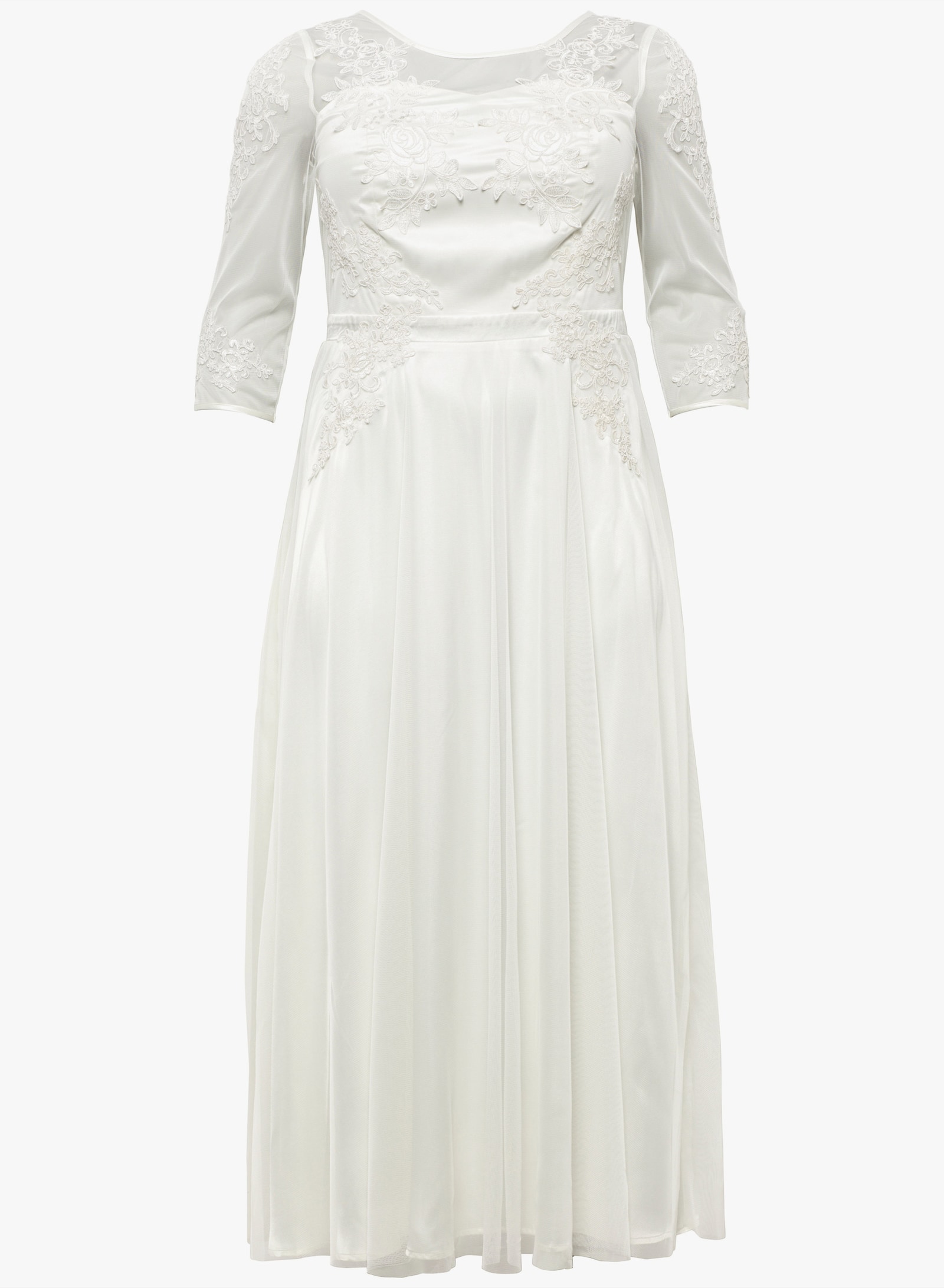sheego Robe de mariée effet corsage - offwhite