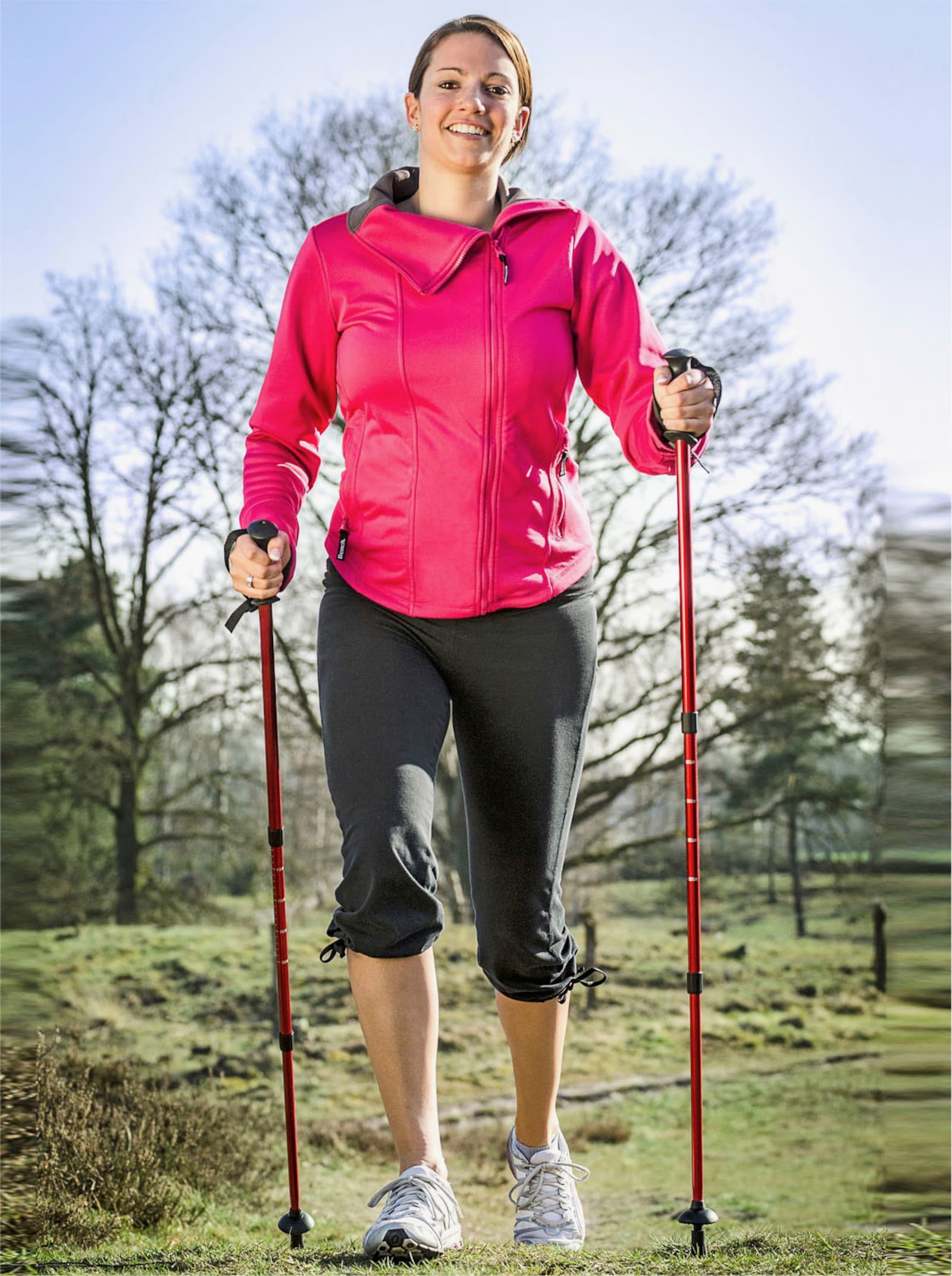 Trekkingové palice - červená