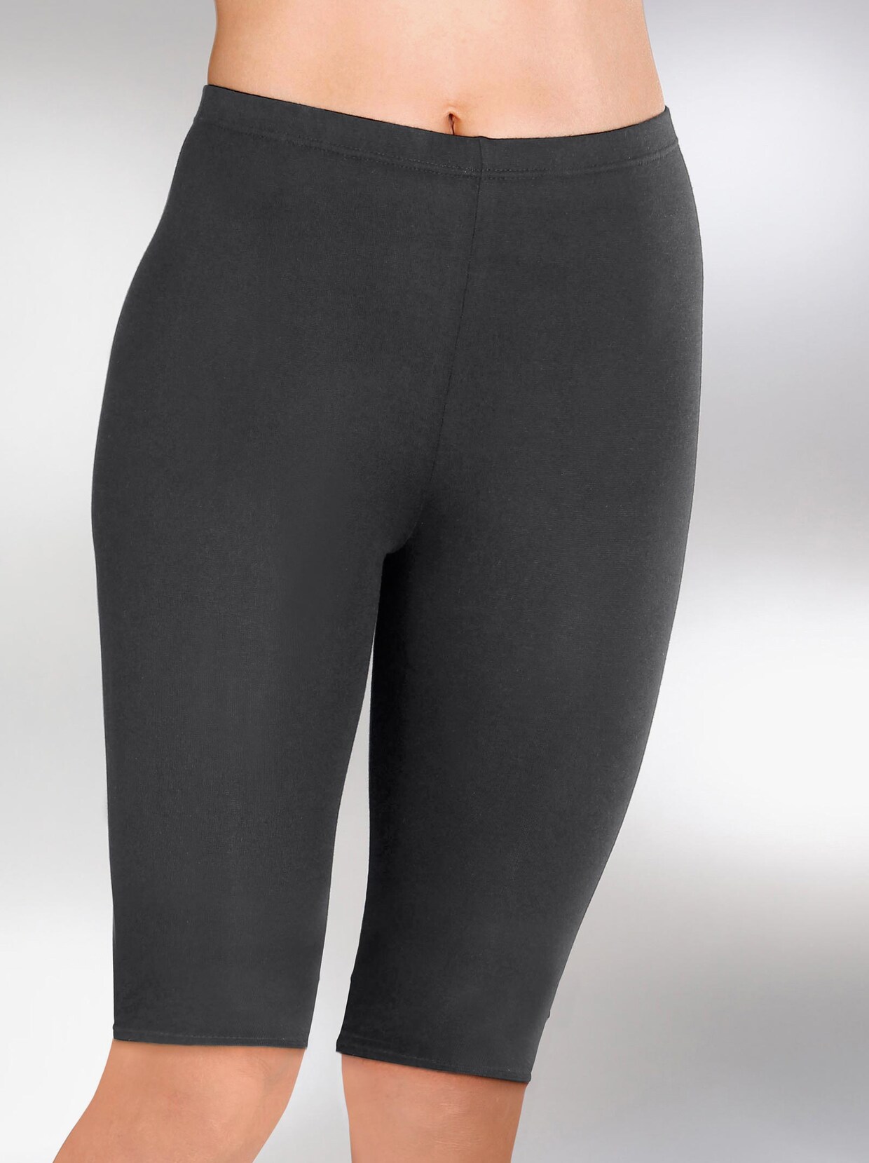 wäschepur Capri-legging - zwart + antraciet