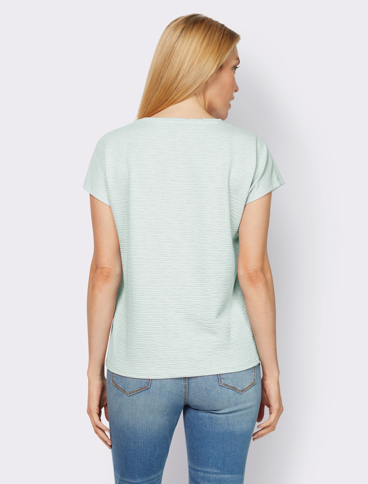 heine Shirt met v-hals - zacht mint