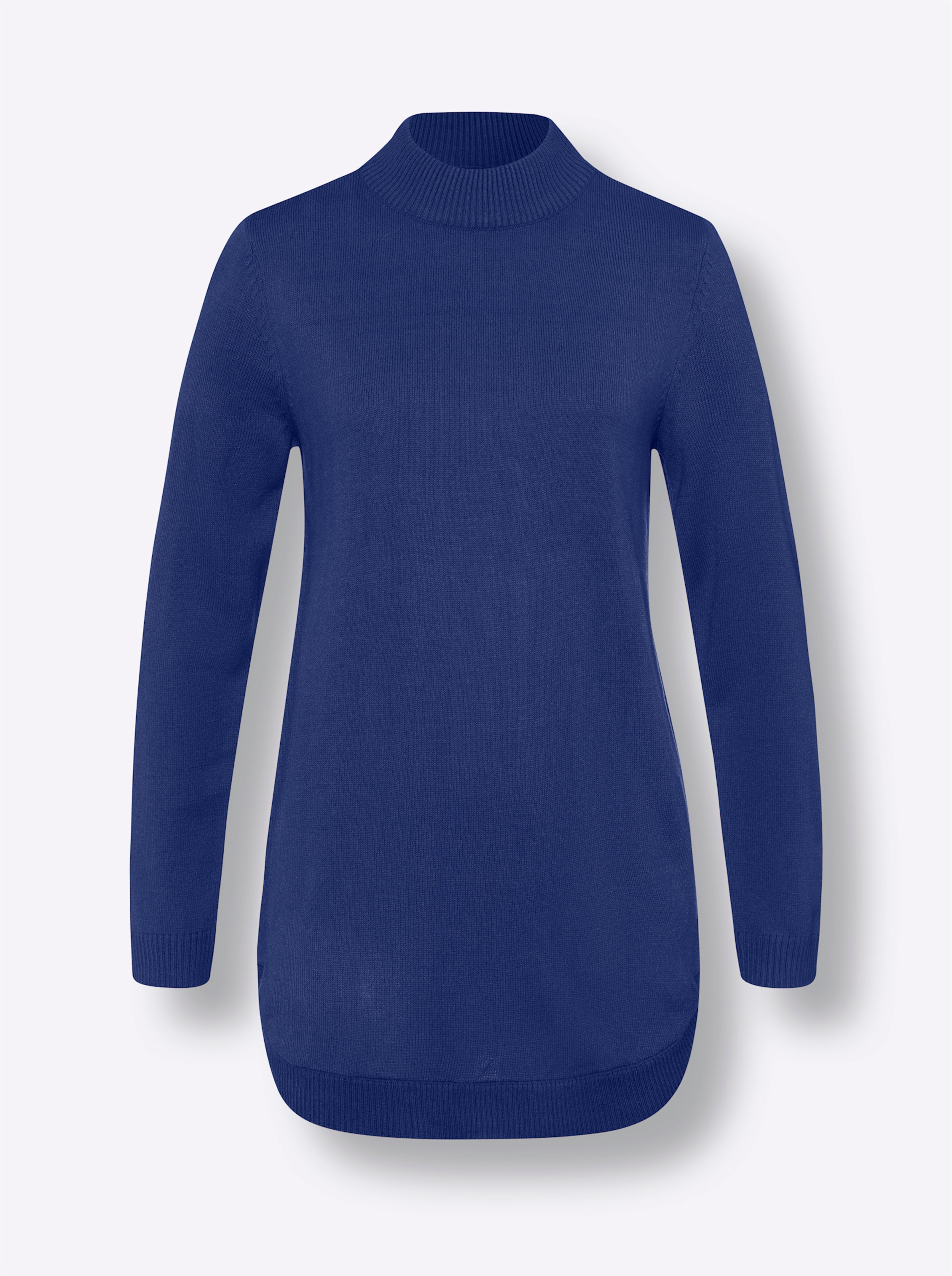 Damen Pullover mit abgerundetem Saum royalblau, Größe 56 - Bild 2