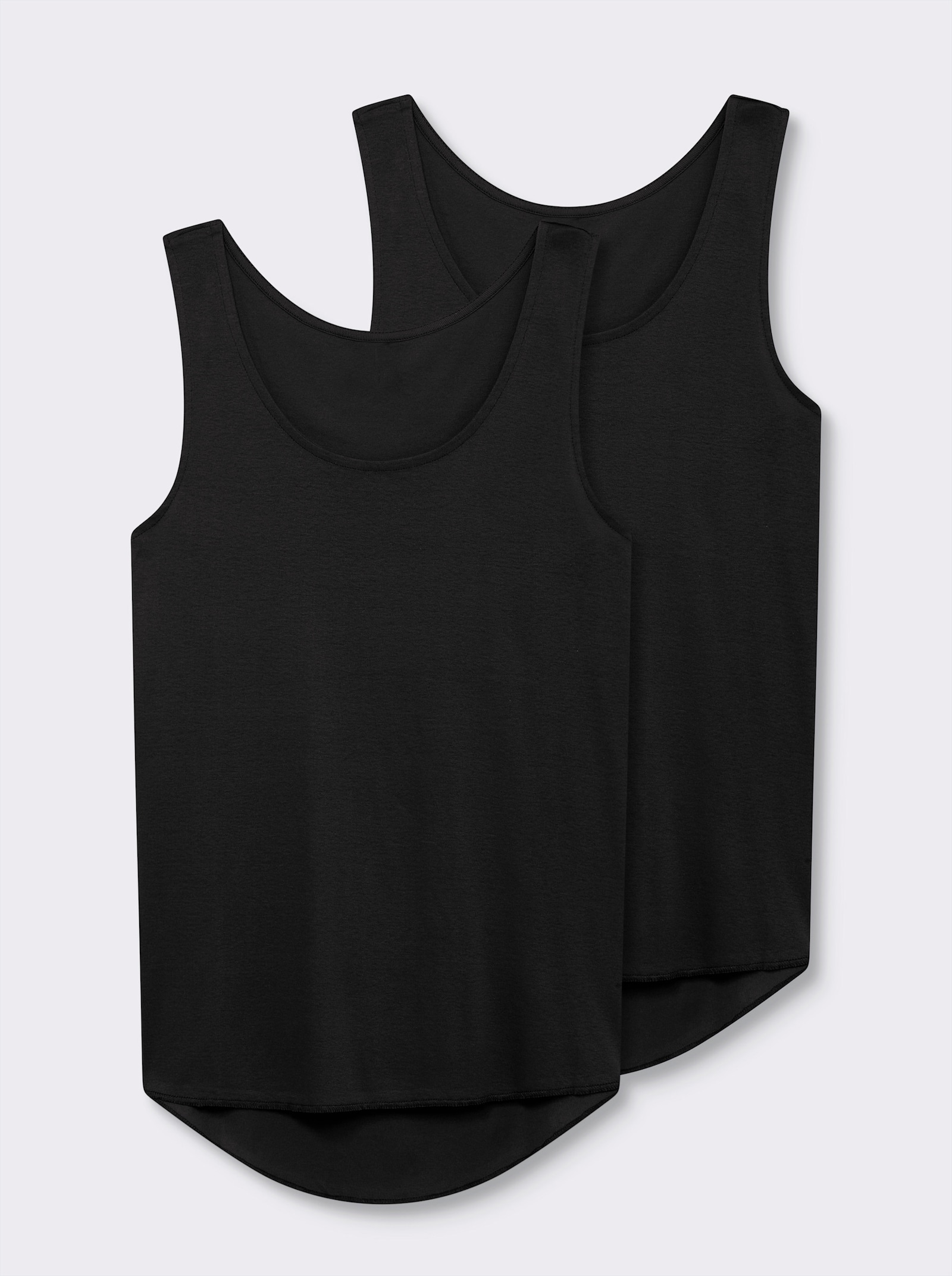 wäschepur Achseltop extralang - schwarz