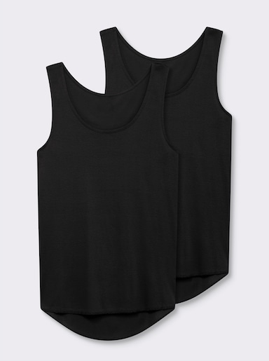 wäschepur Achseltop extralang - schwarz