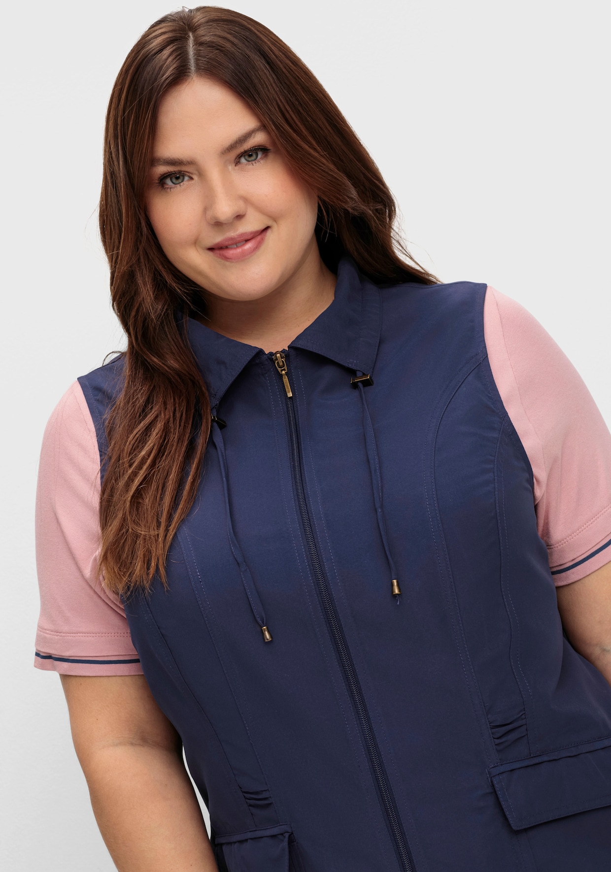 Longweste aus Microfaser - marine