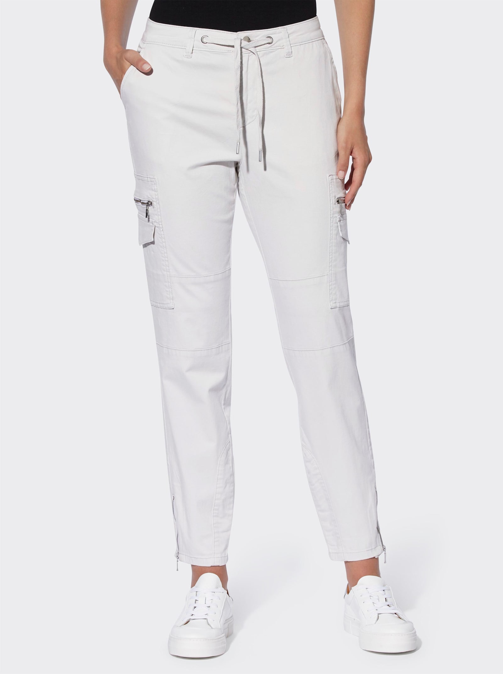 heine Cargohose mit Tunnelzug - hellgrau