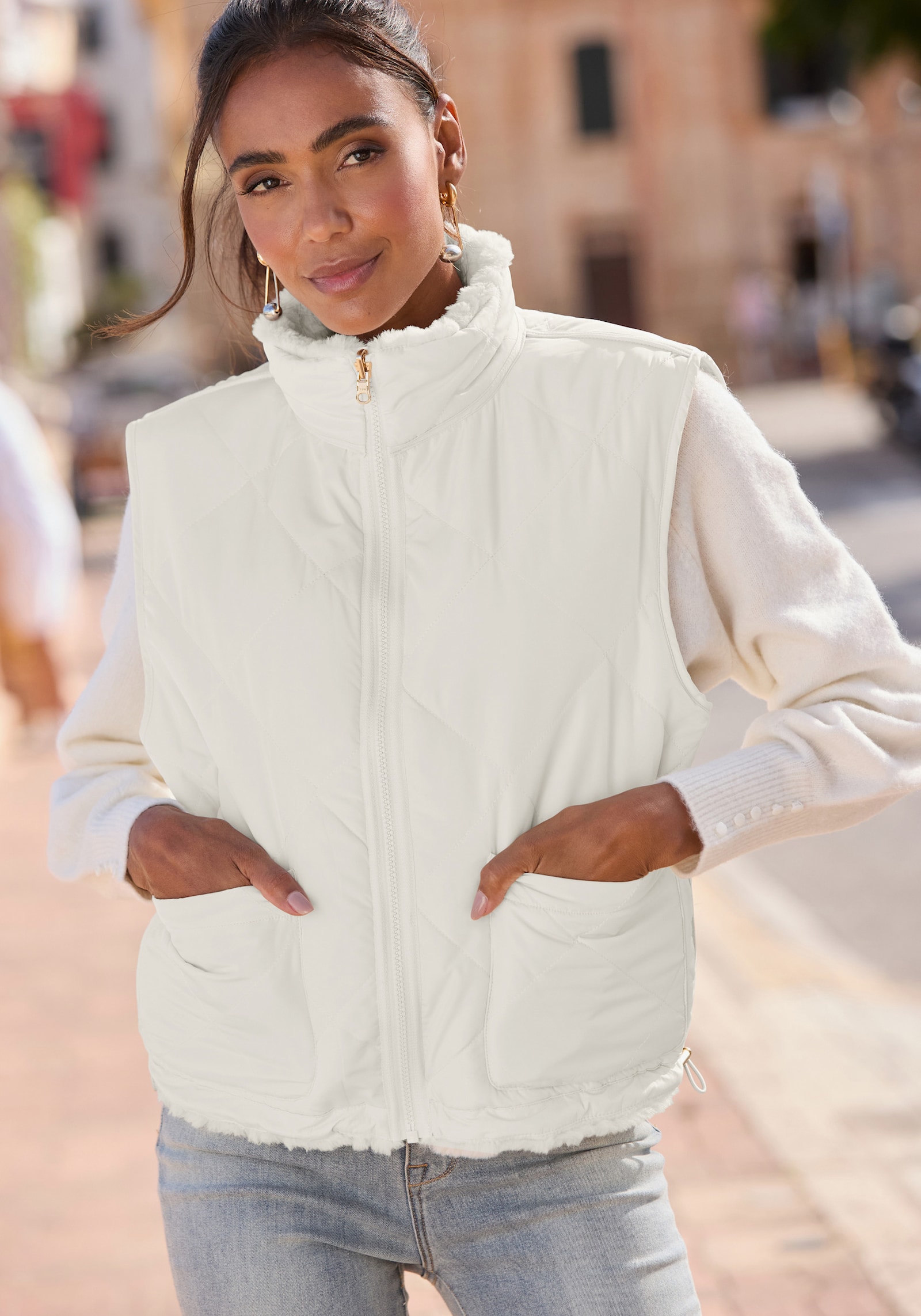 LASCANA Wendeweste - creme