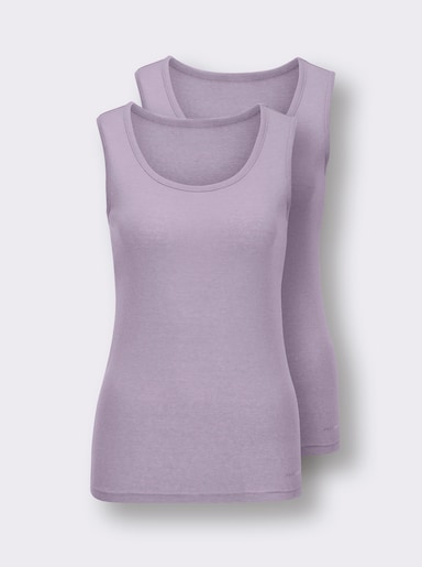 wäschepur Achseltop - flieder-meliert