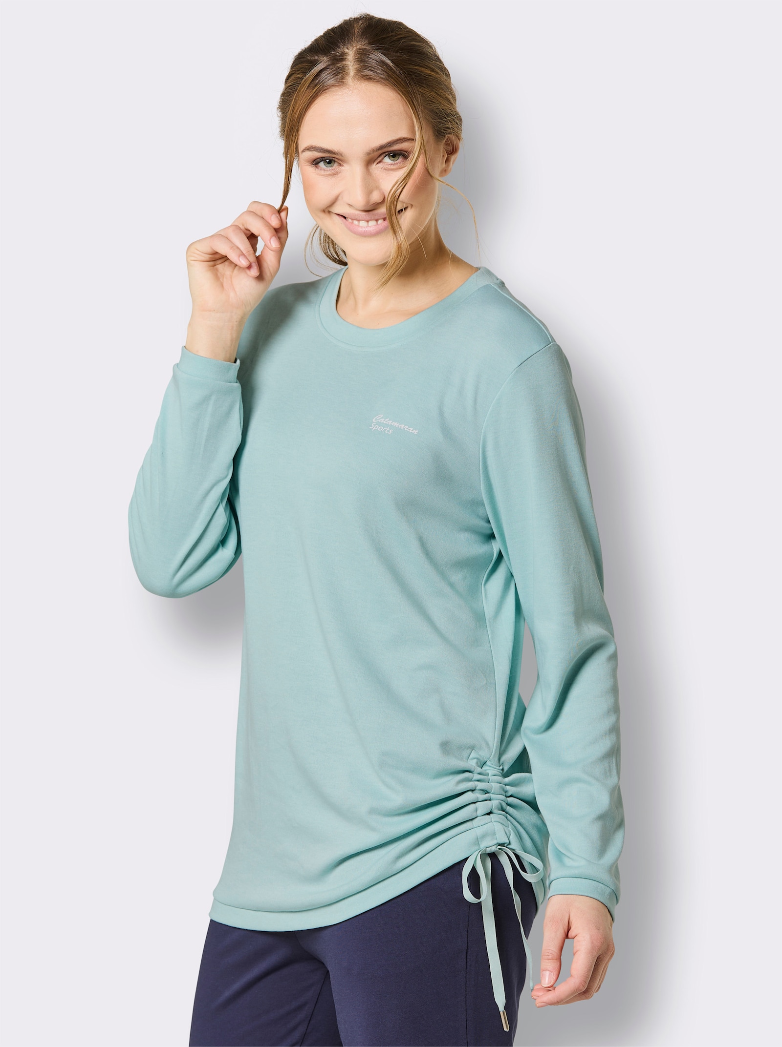 Catamaran Sports Freizeitshirt mit elastischen Bündchen - mint