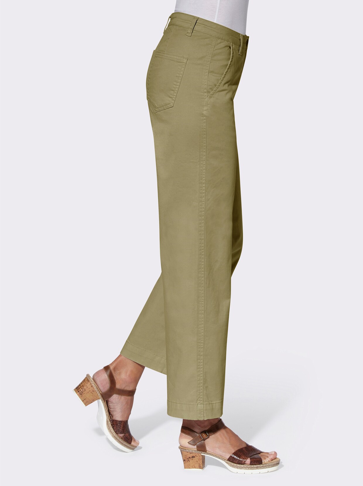 Kalhoty culotte - khaki