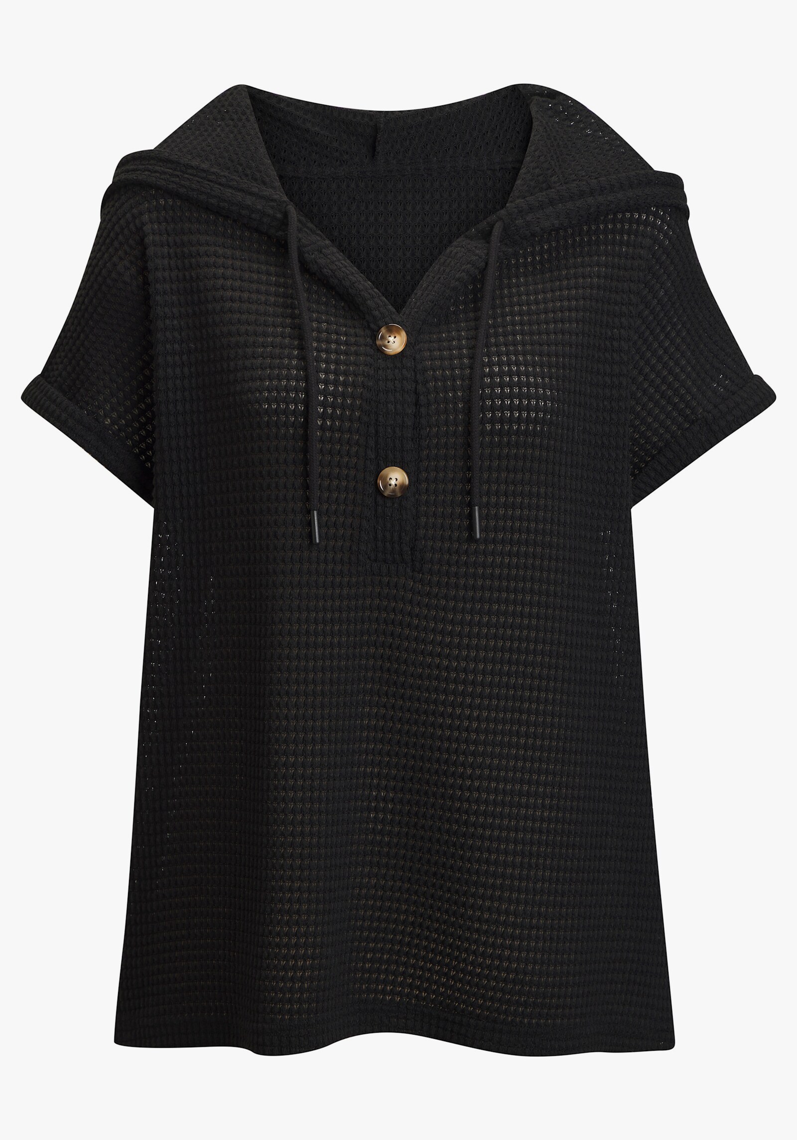 LASCANA Strandshirt - schwarz